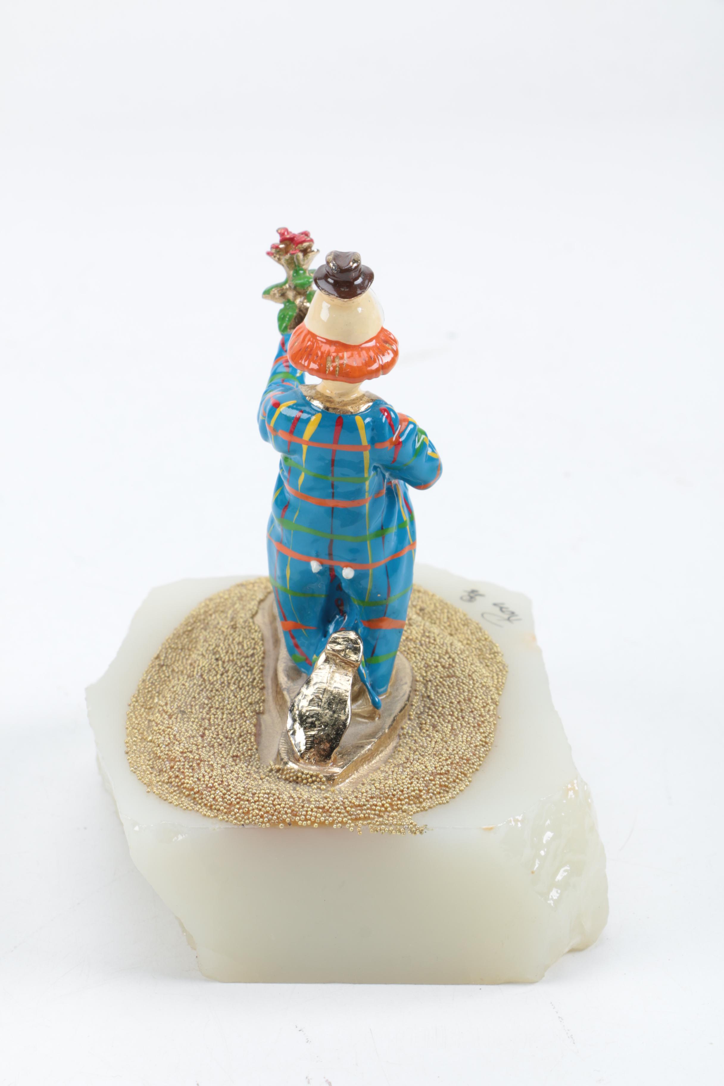 Five Signed Ron Lee Clown Figurines