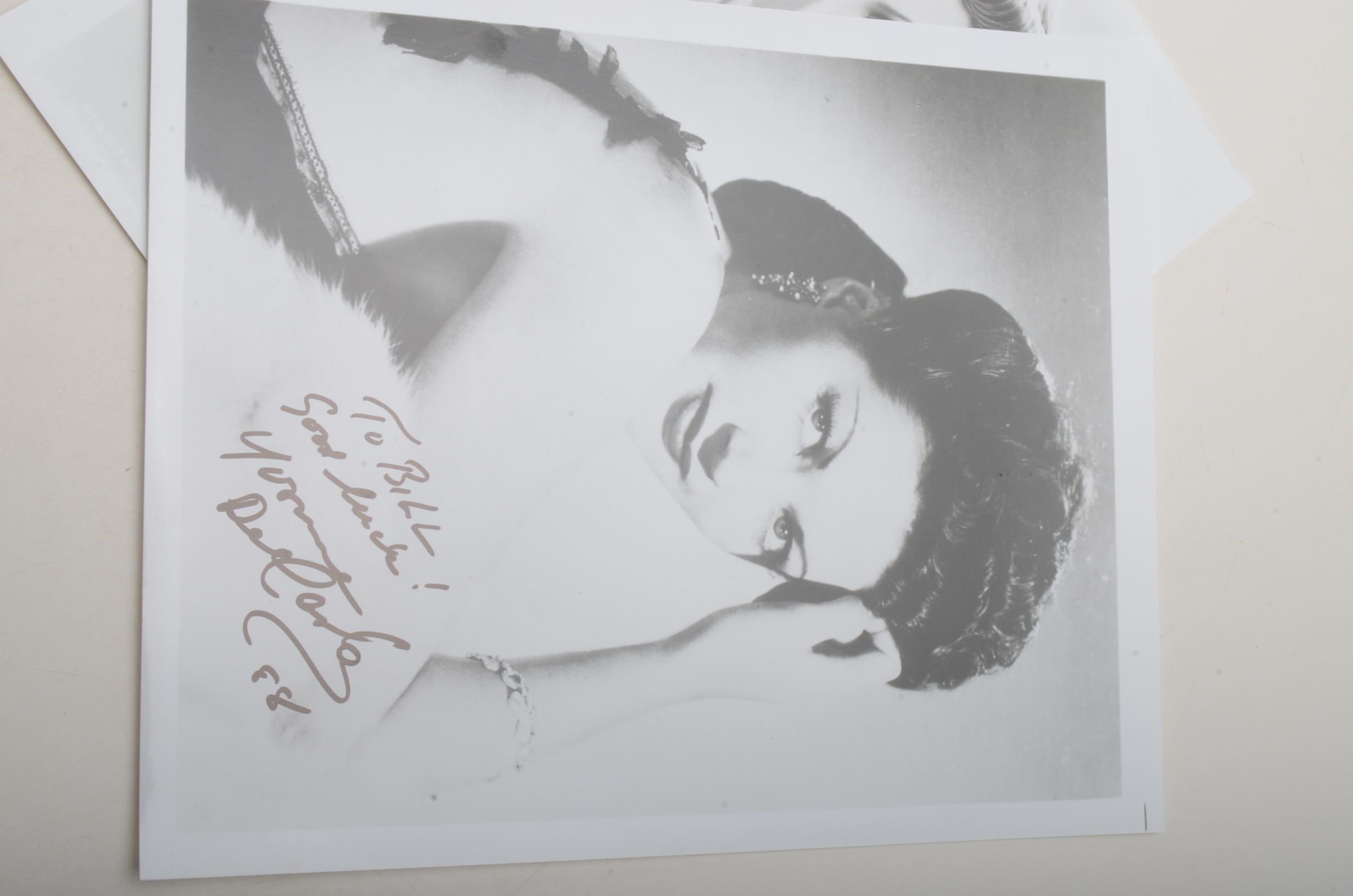 Martha Raye and Yvonne De Carlo Signed Celebrity Photos