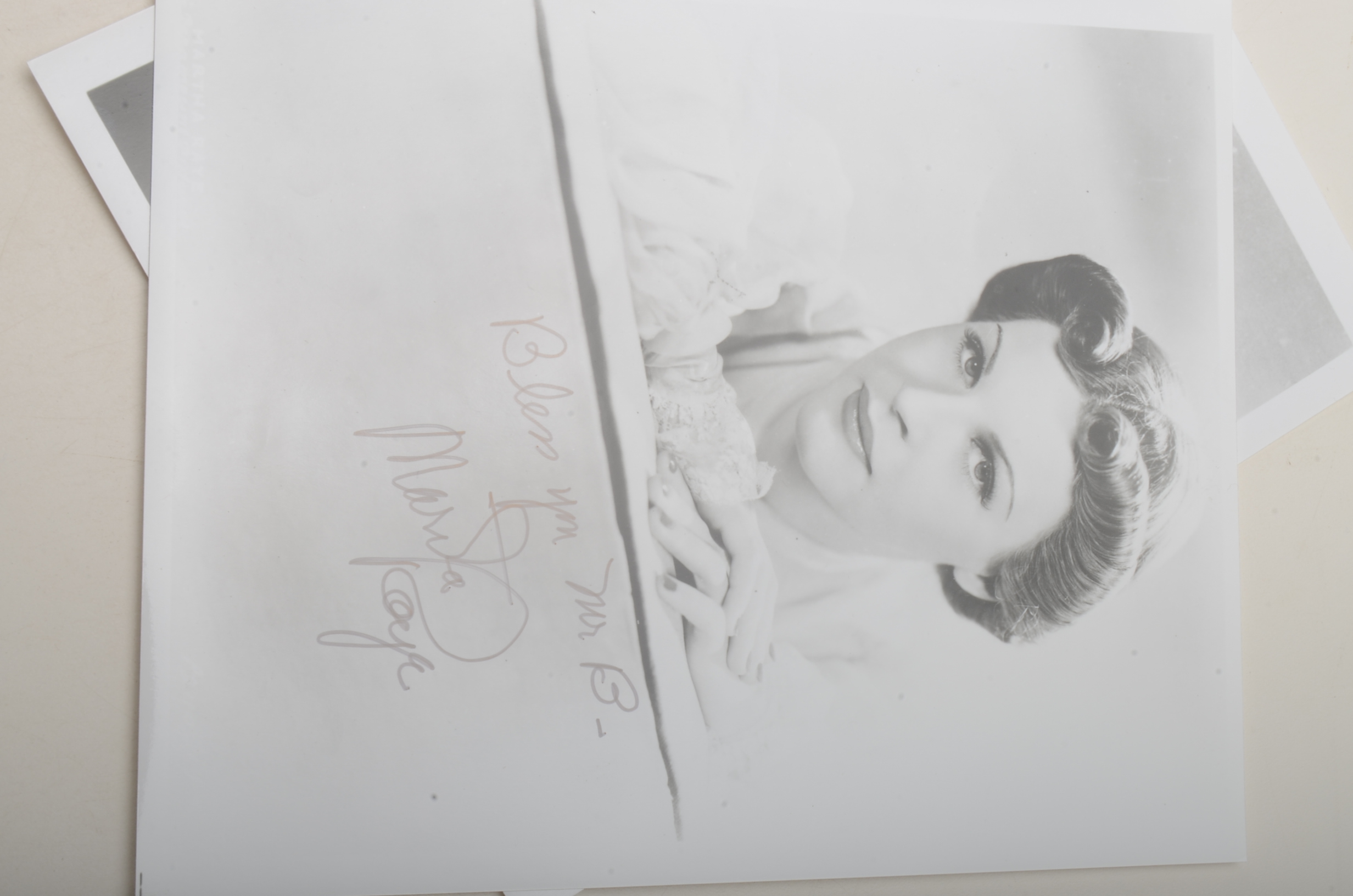 Martha Raye and Yvonne De Carlo Signed Celebrity Photos