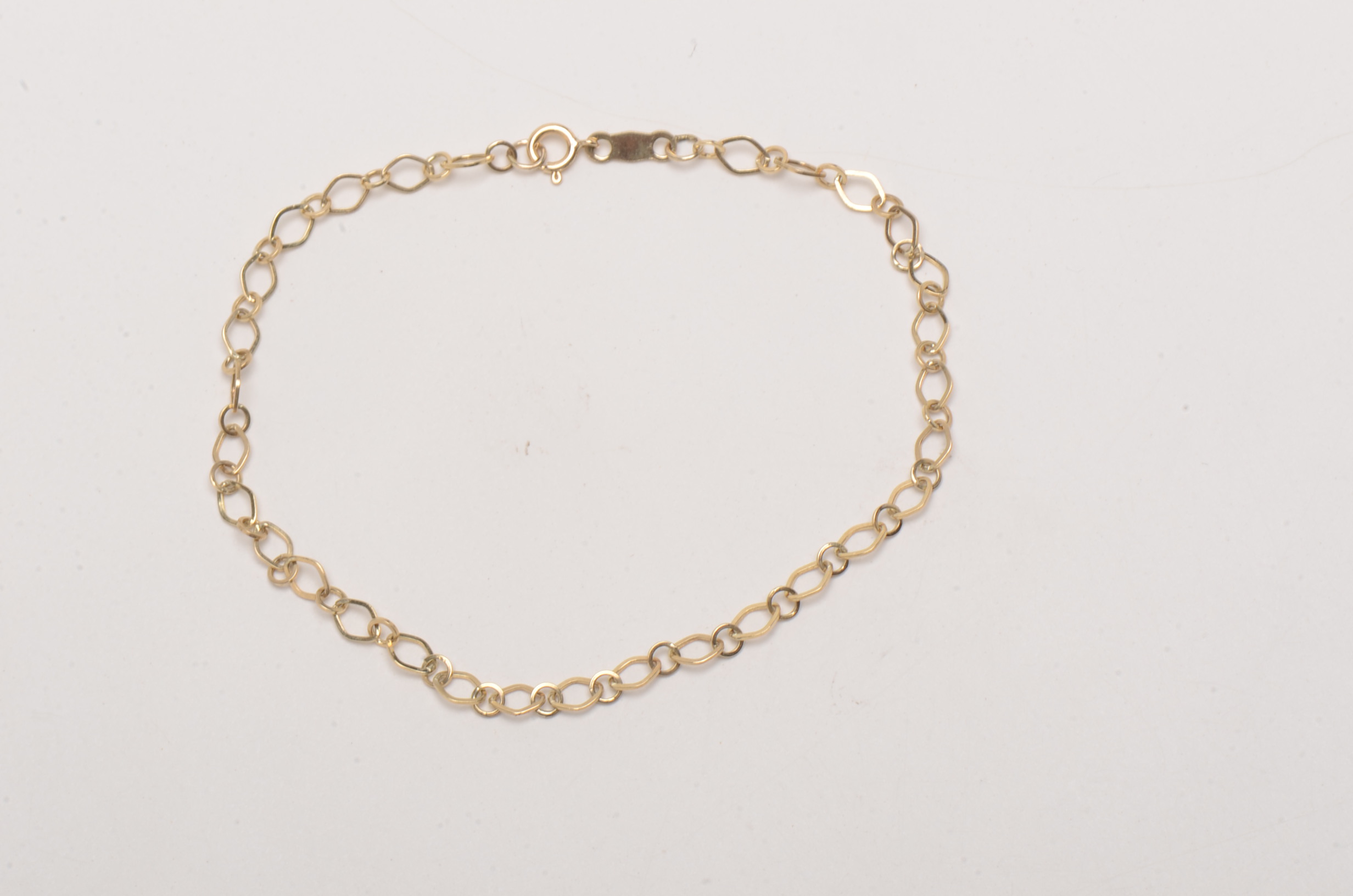 10K Yellow Gold Cable Linked Bracelet