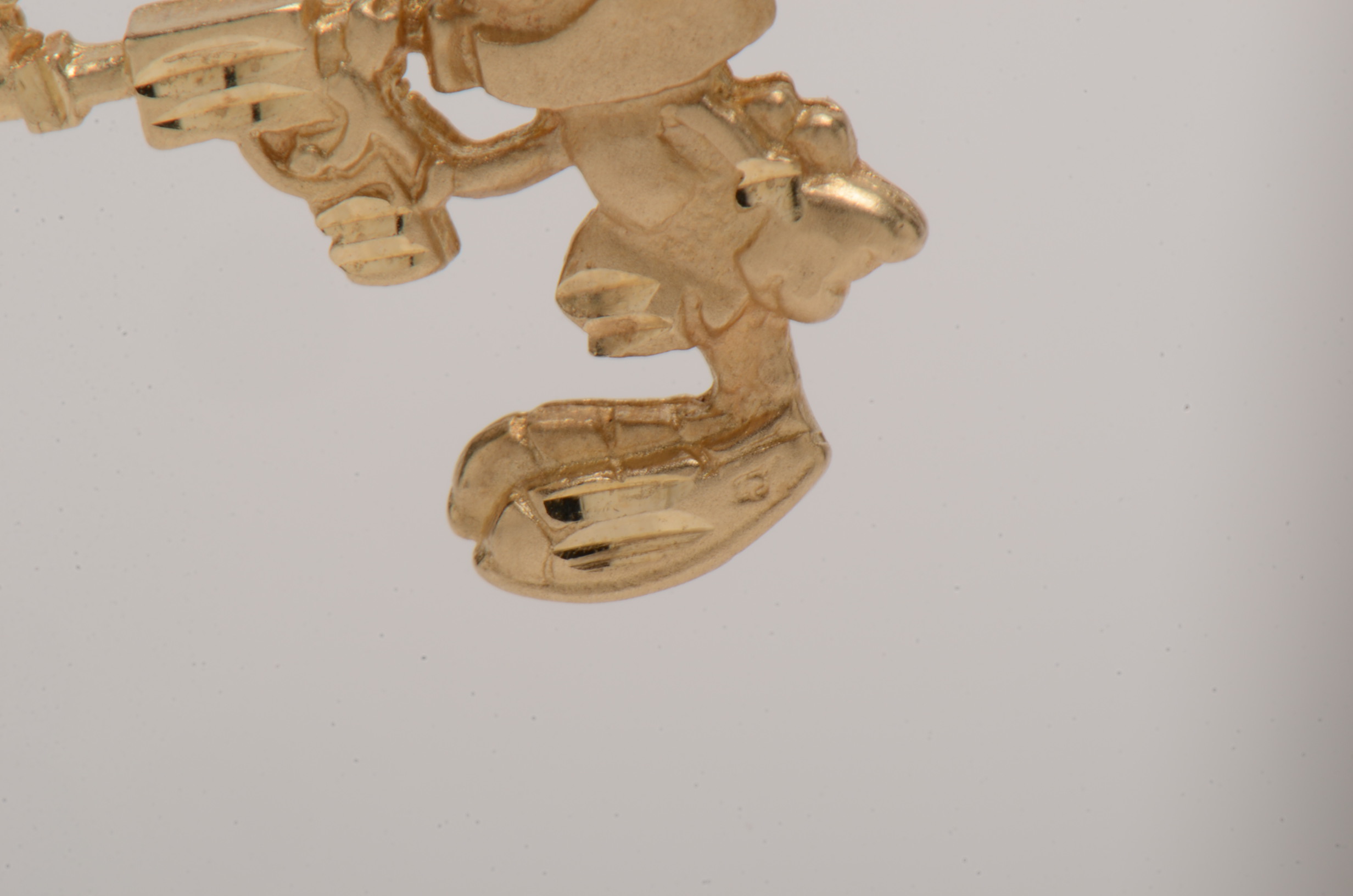 14K Yellow Gold Marvin the Martian Pendant on 10K Yellow Gold Chain