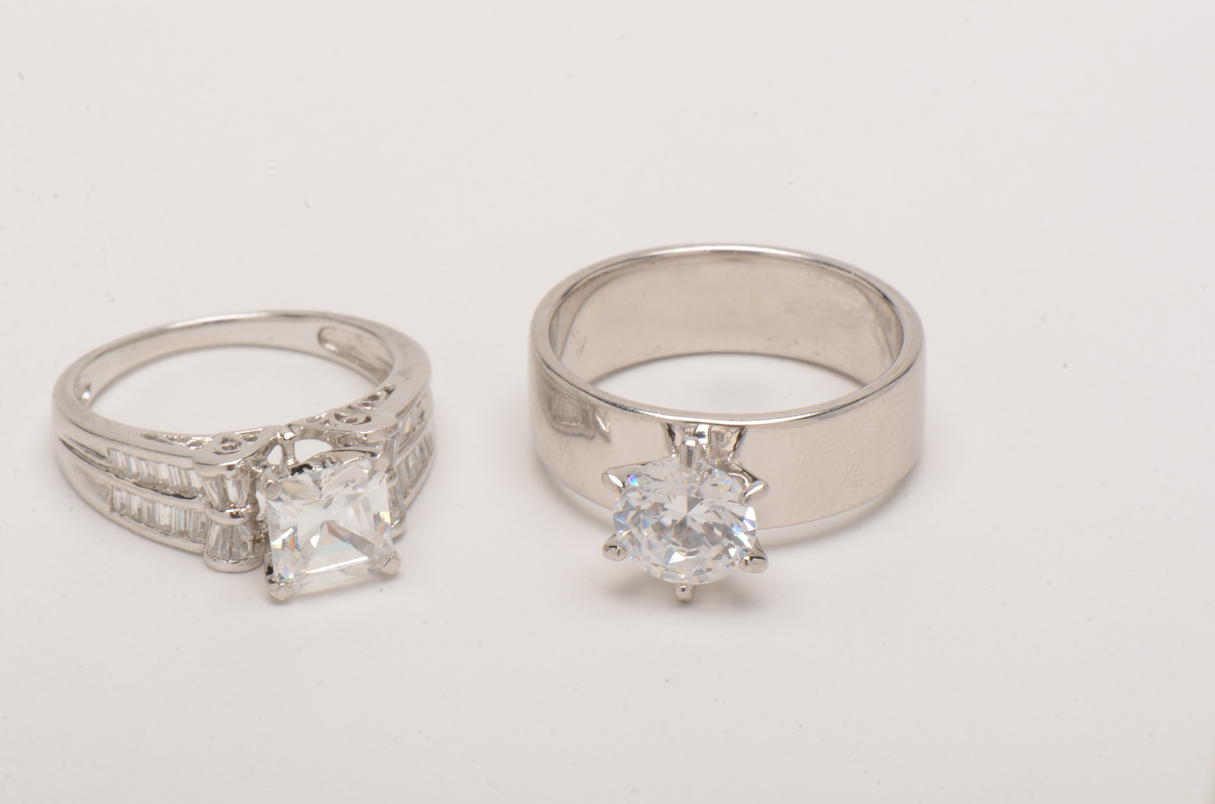 Assortment of Costume Rings Including Sterling Silver