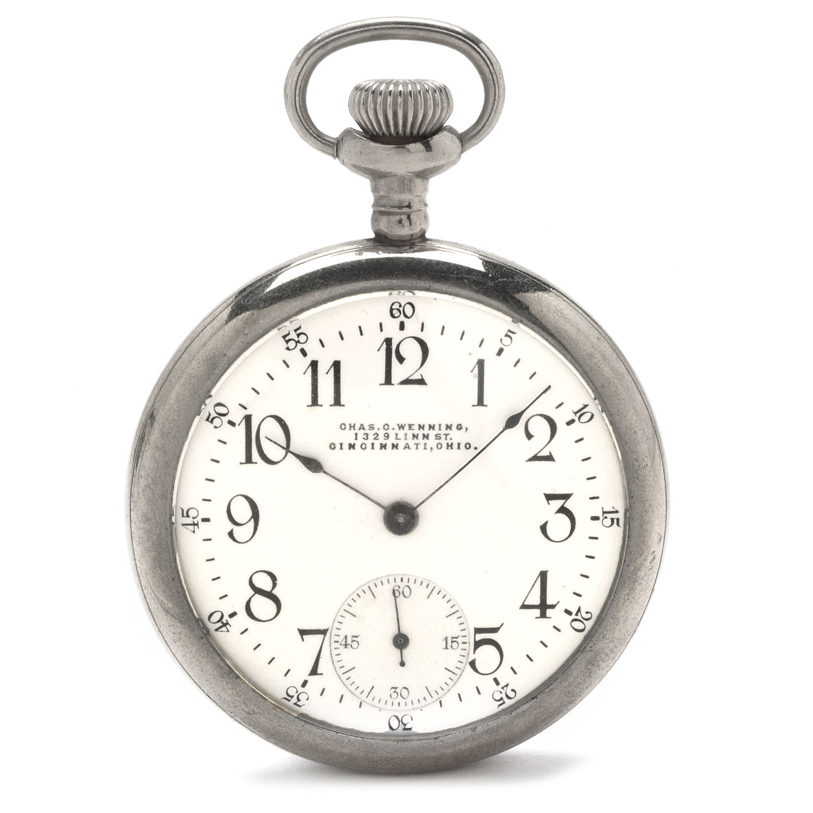 Vintage Chas. O. Wenning Open Face Pocket Watch