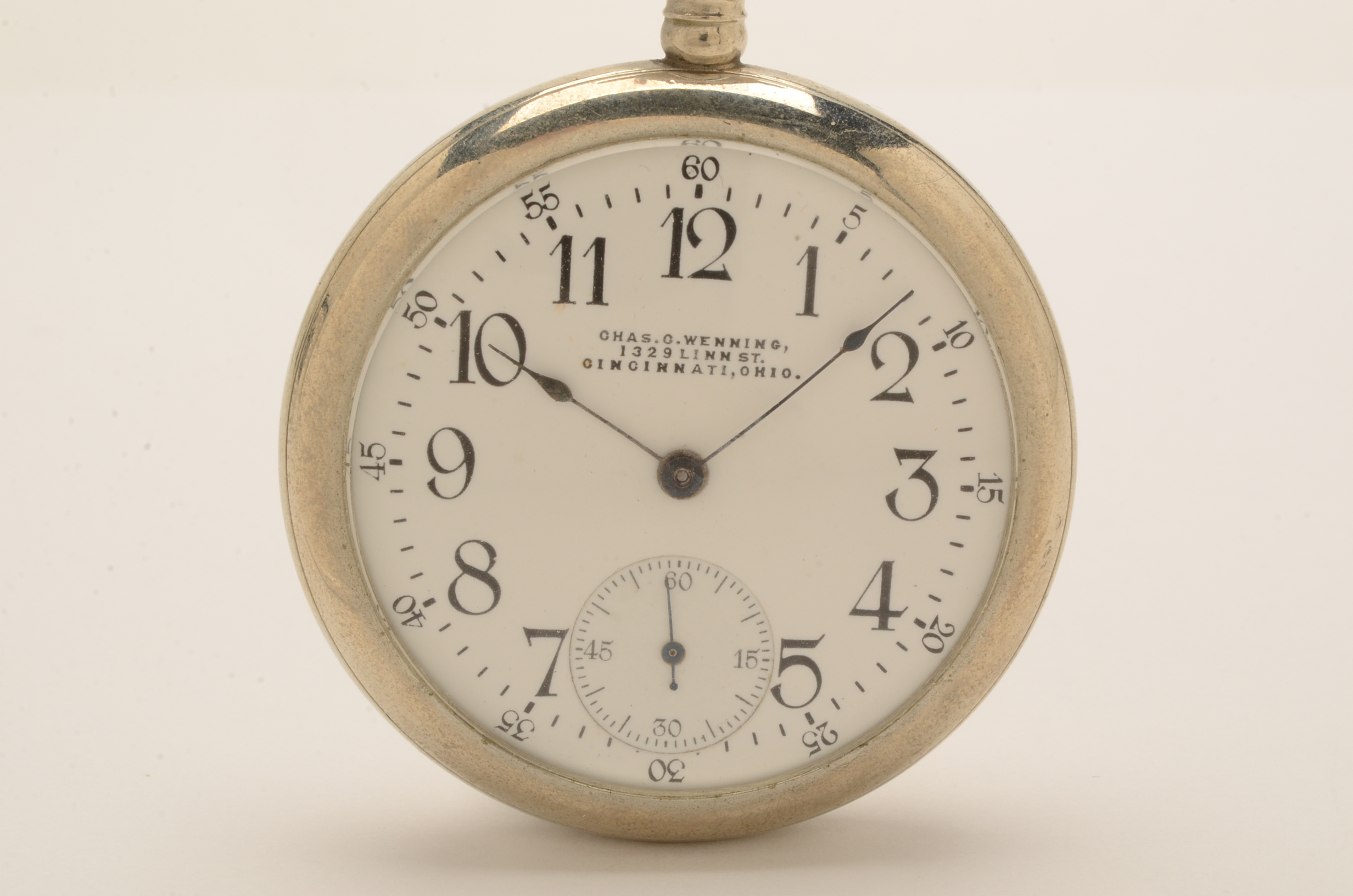 Vintage Chas. O. Wenning Open Face Pocket Watch