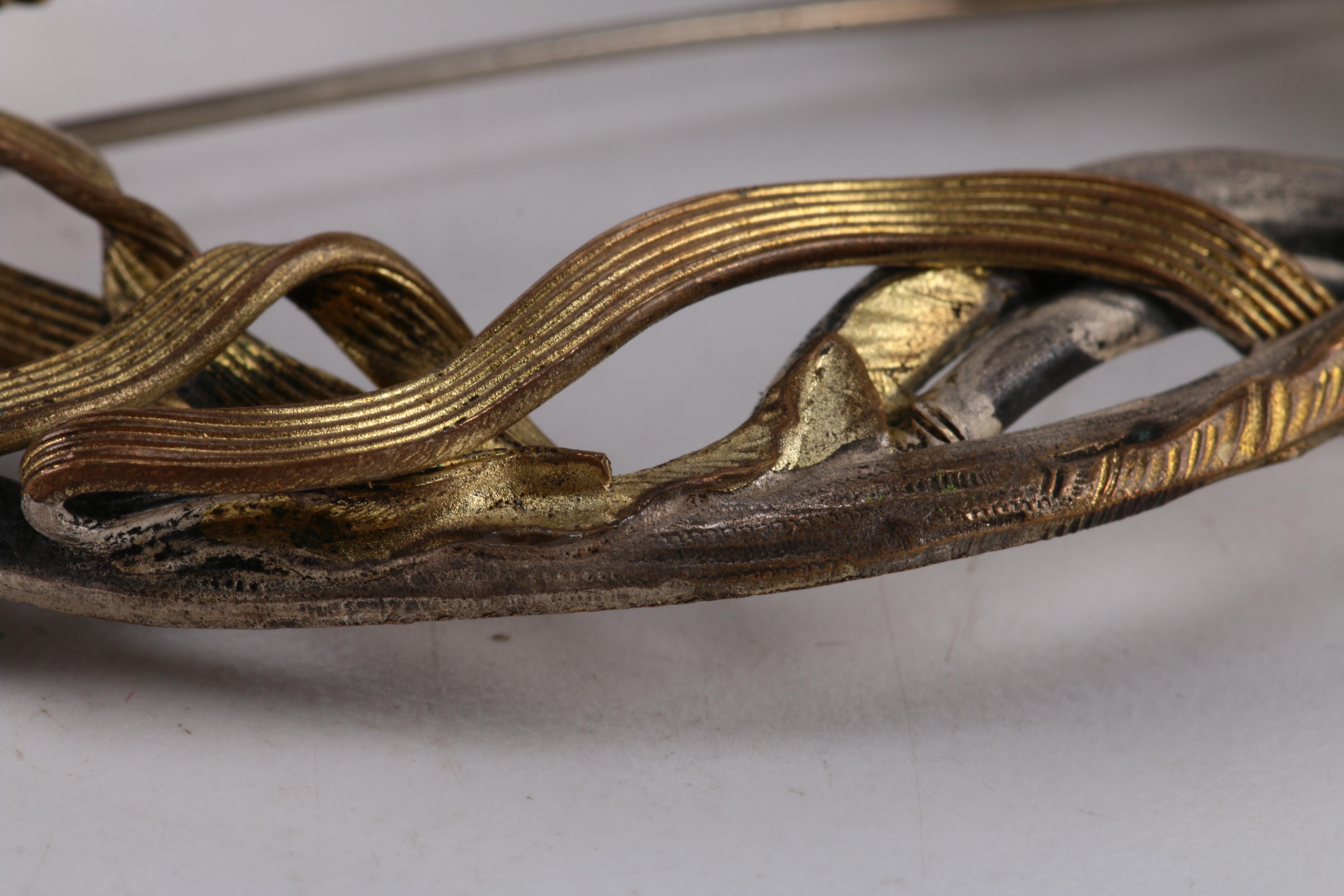 Vintage Gold Tone Bracelet and Brooch