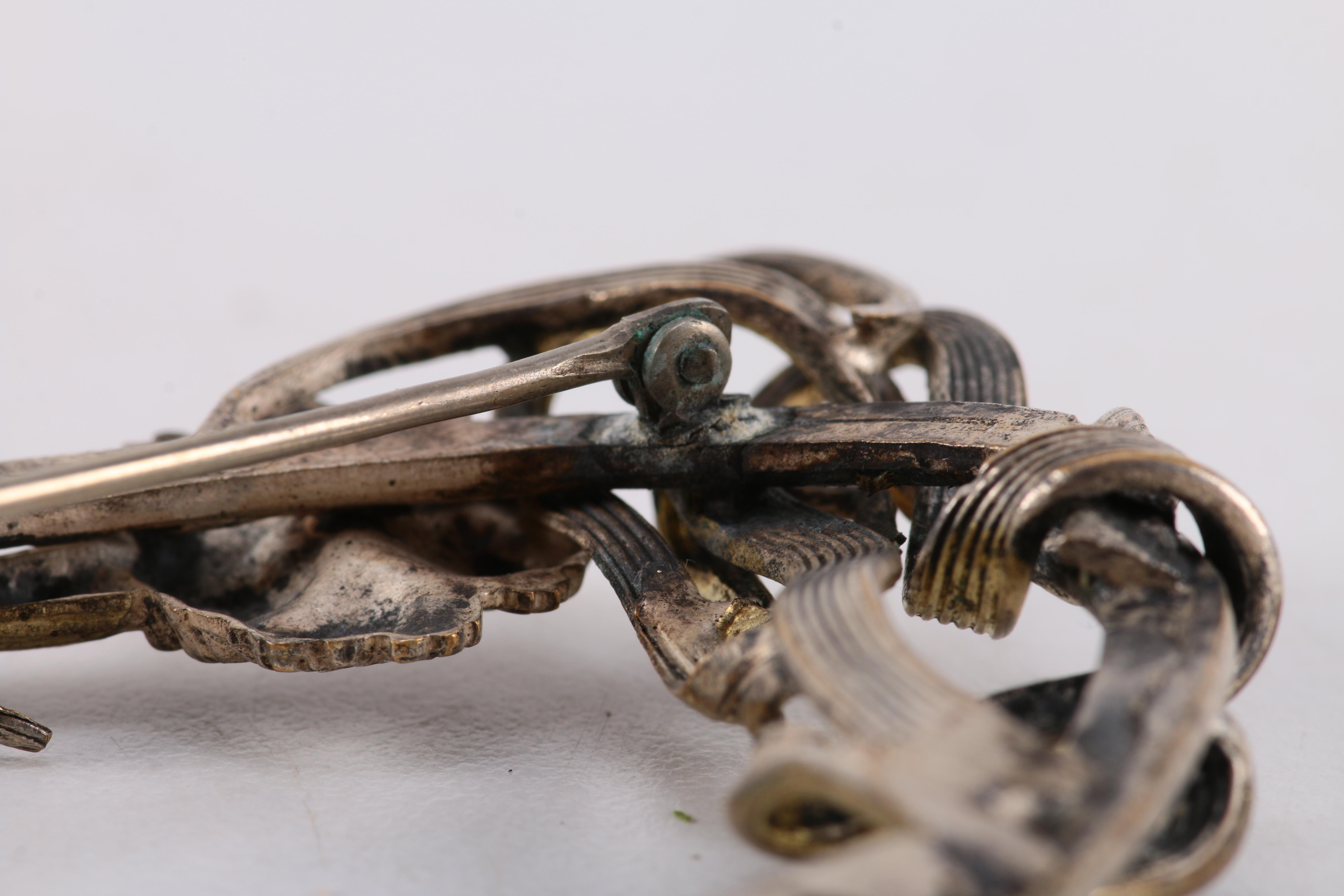 Vintage Gold Tone Bracelet and Brooch