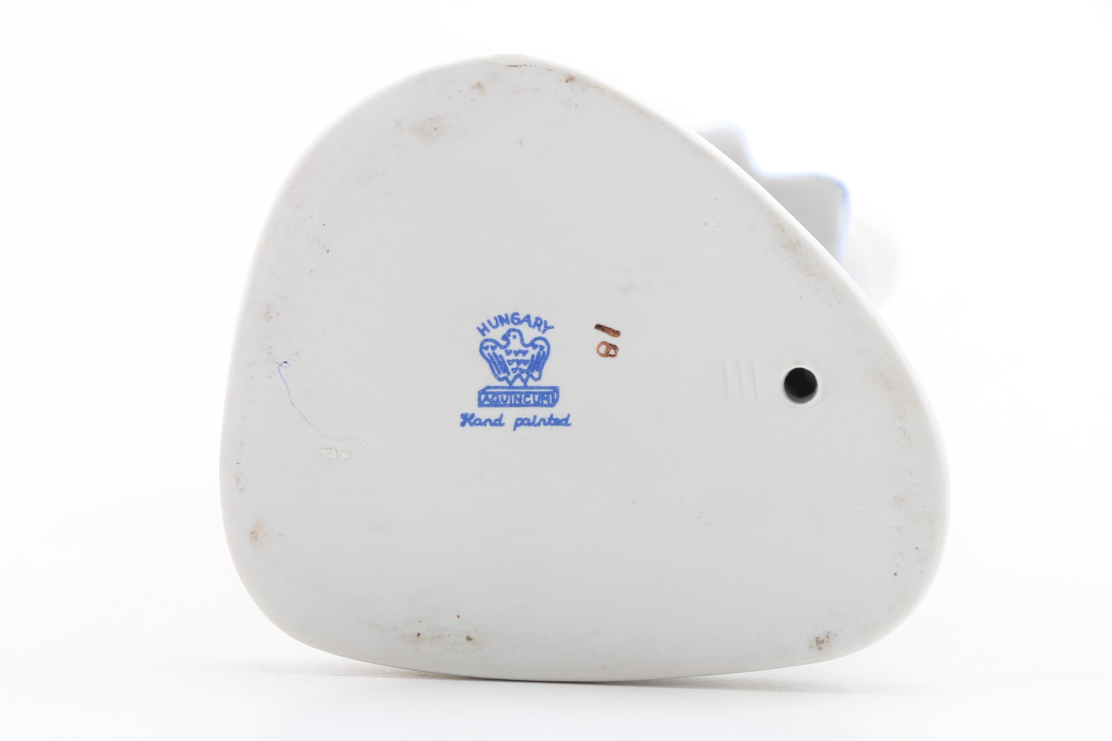 Bisque Porcelain Figural Vases and Aquincum Porcelain Figurine