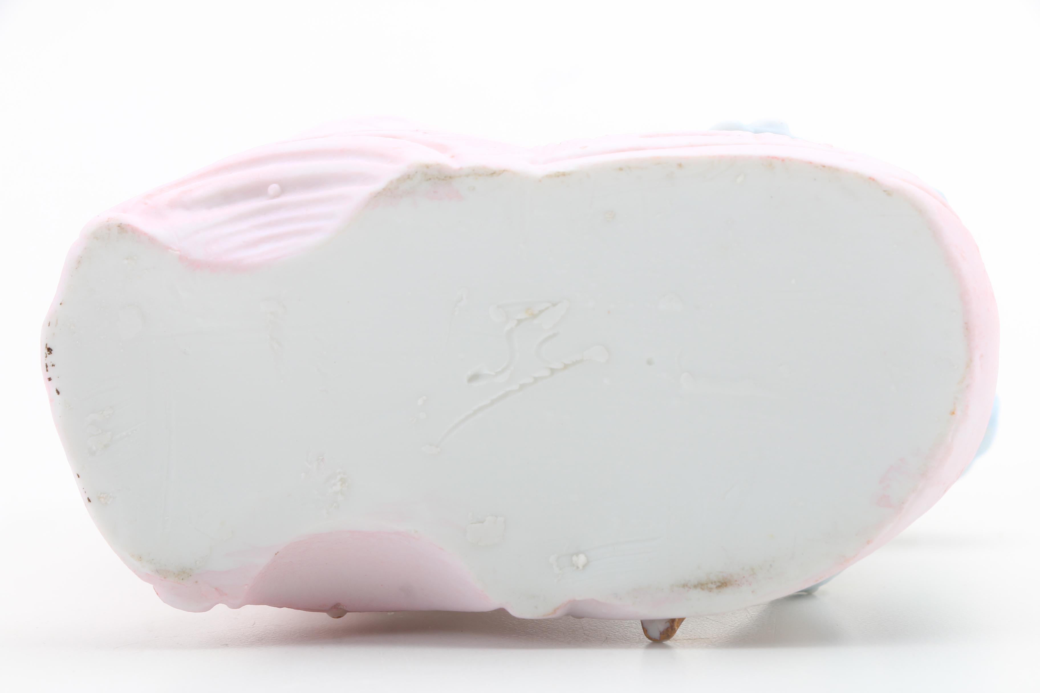 Bisque Porcelain Figural Vases and Aquincum Porcelain Figurine