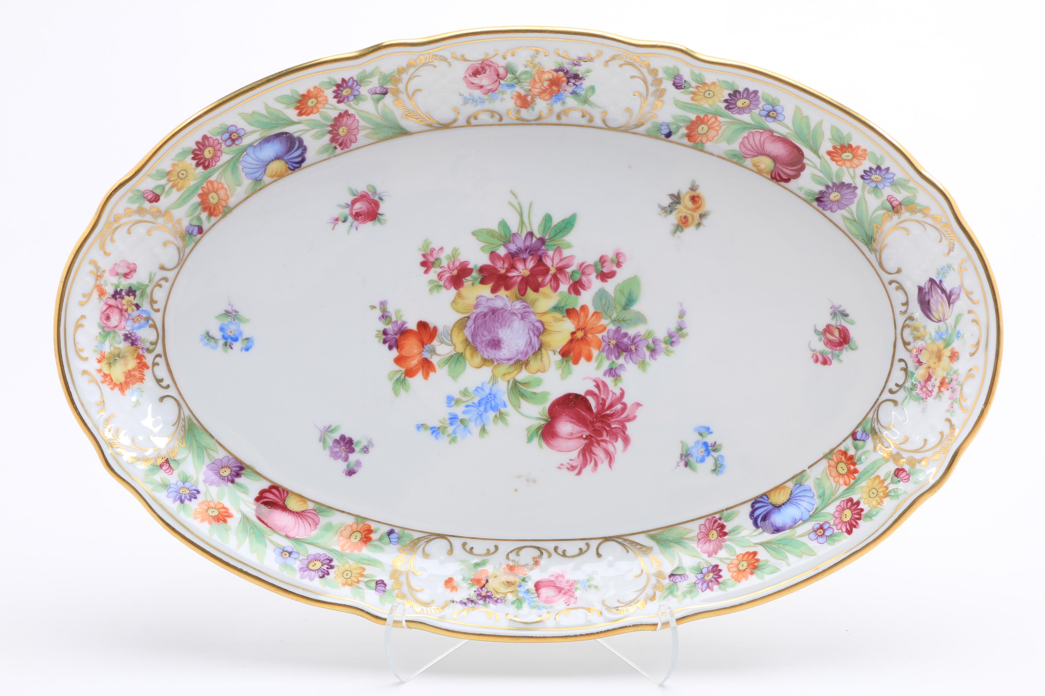 Schumann Bavarian Porcelain "Dresden Flowers" Tea Set