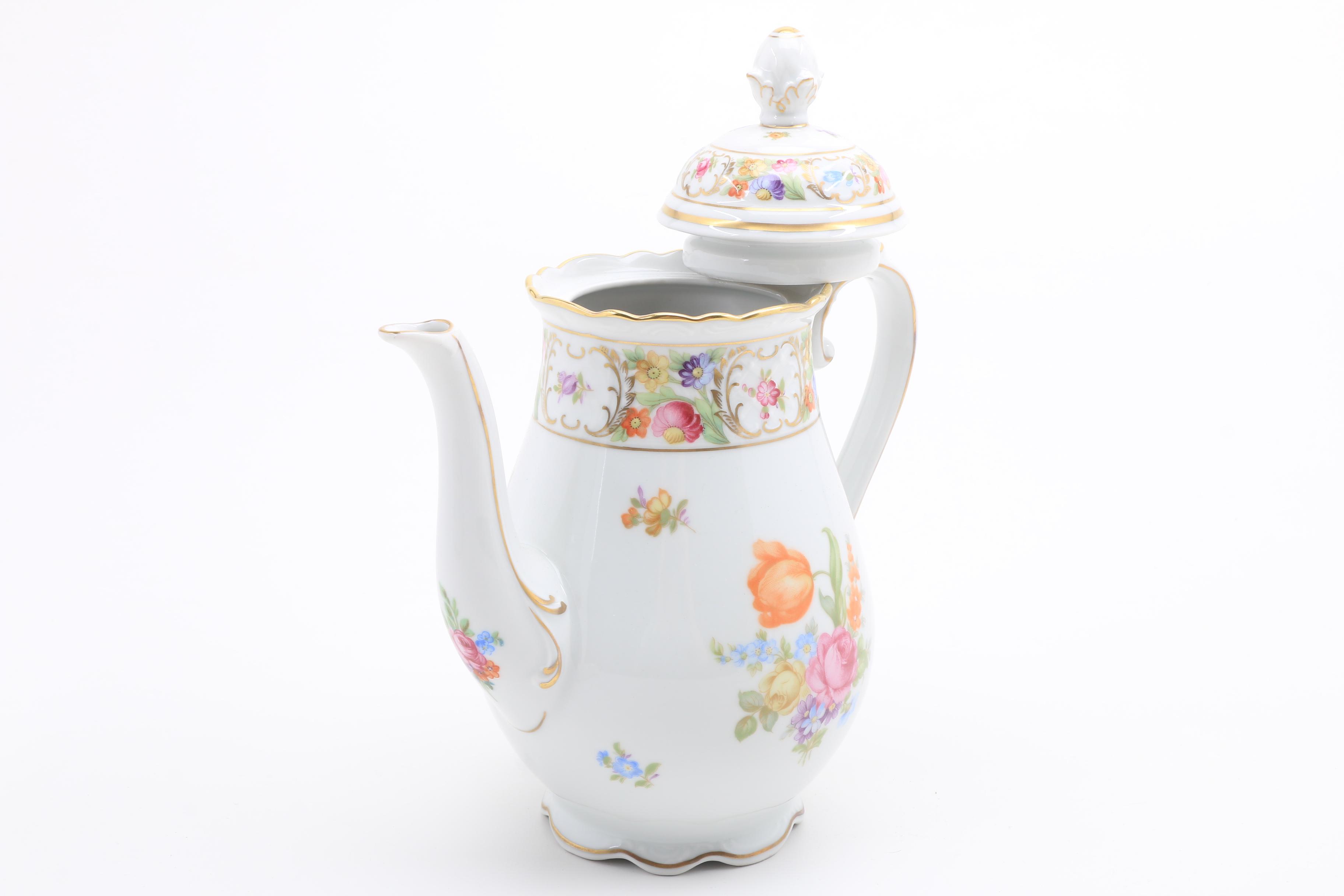 Schumann Bavarian Porcelain "Dresden Flowers" Tea Set