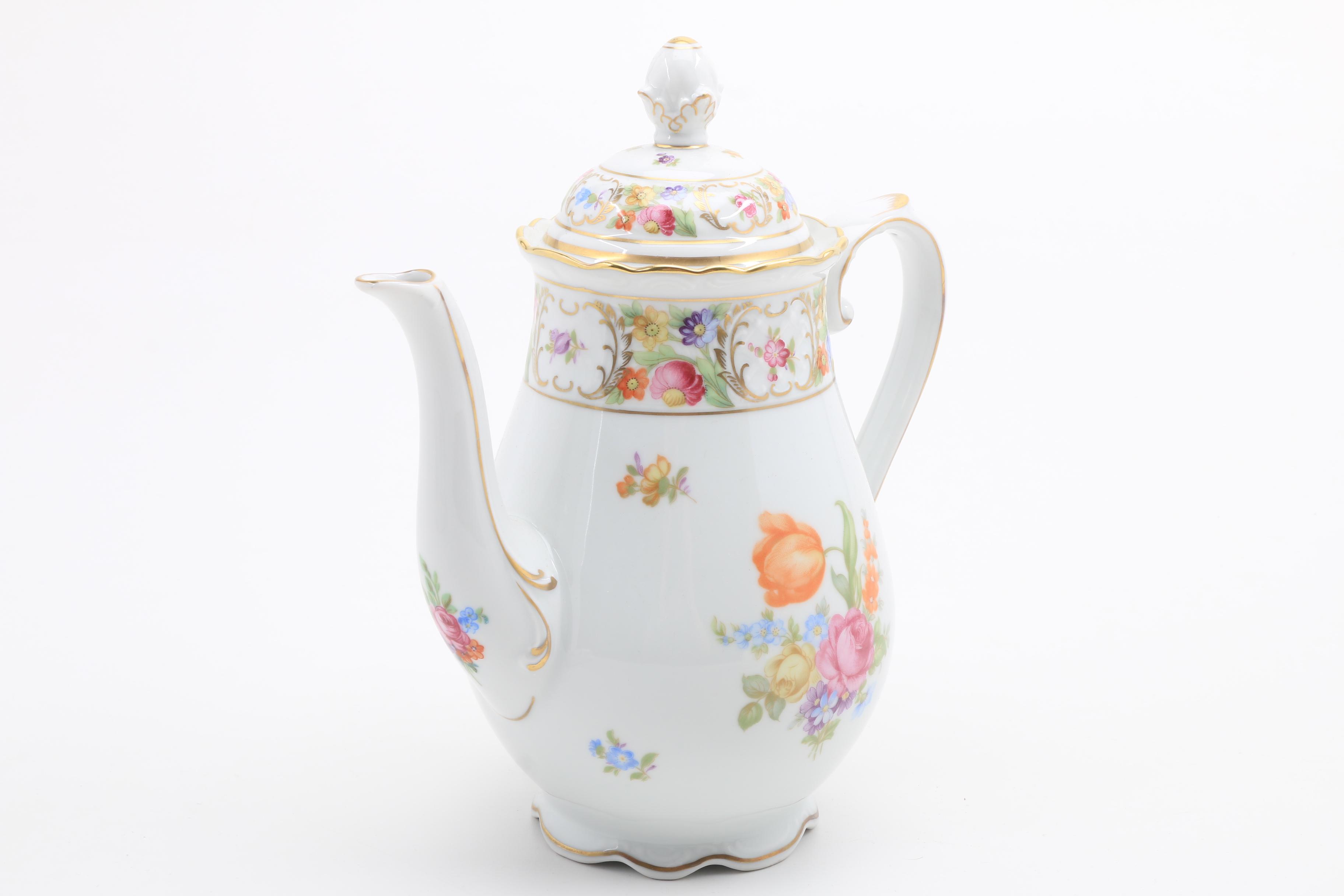 Schumann Bavarian Porcelain "Dresden Flowers" Tea Set