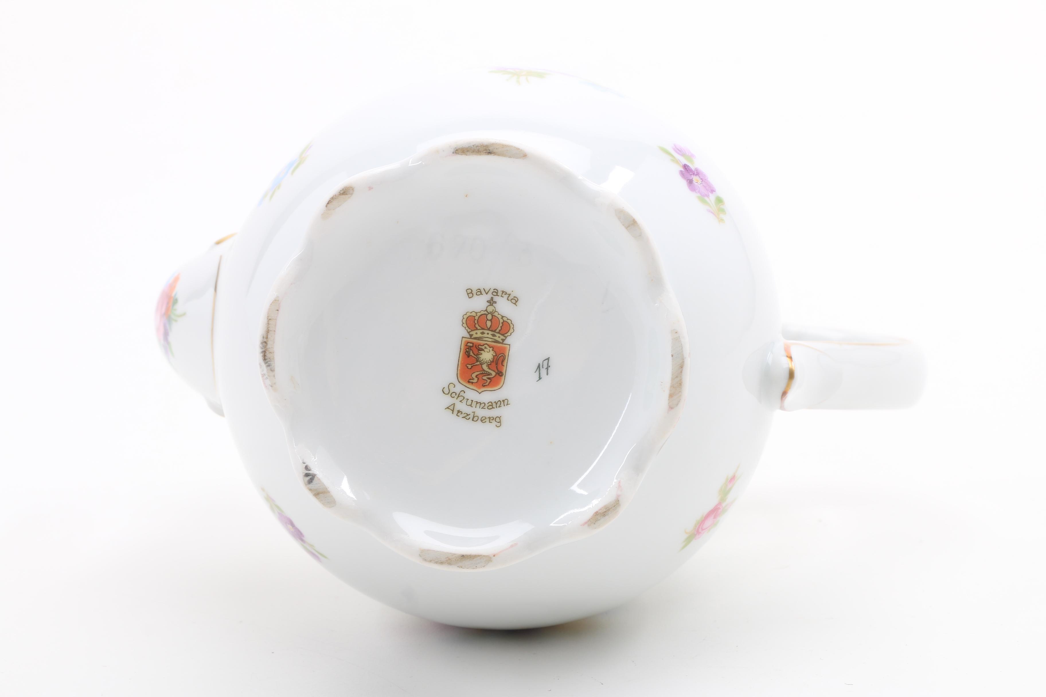 Schumann Bavarian Porcelain "Dresden Flowers" Tea Set