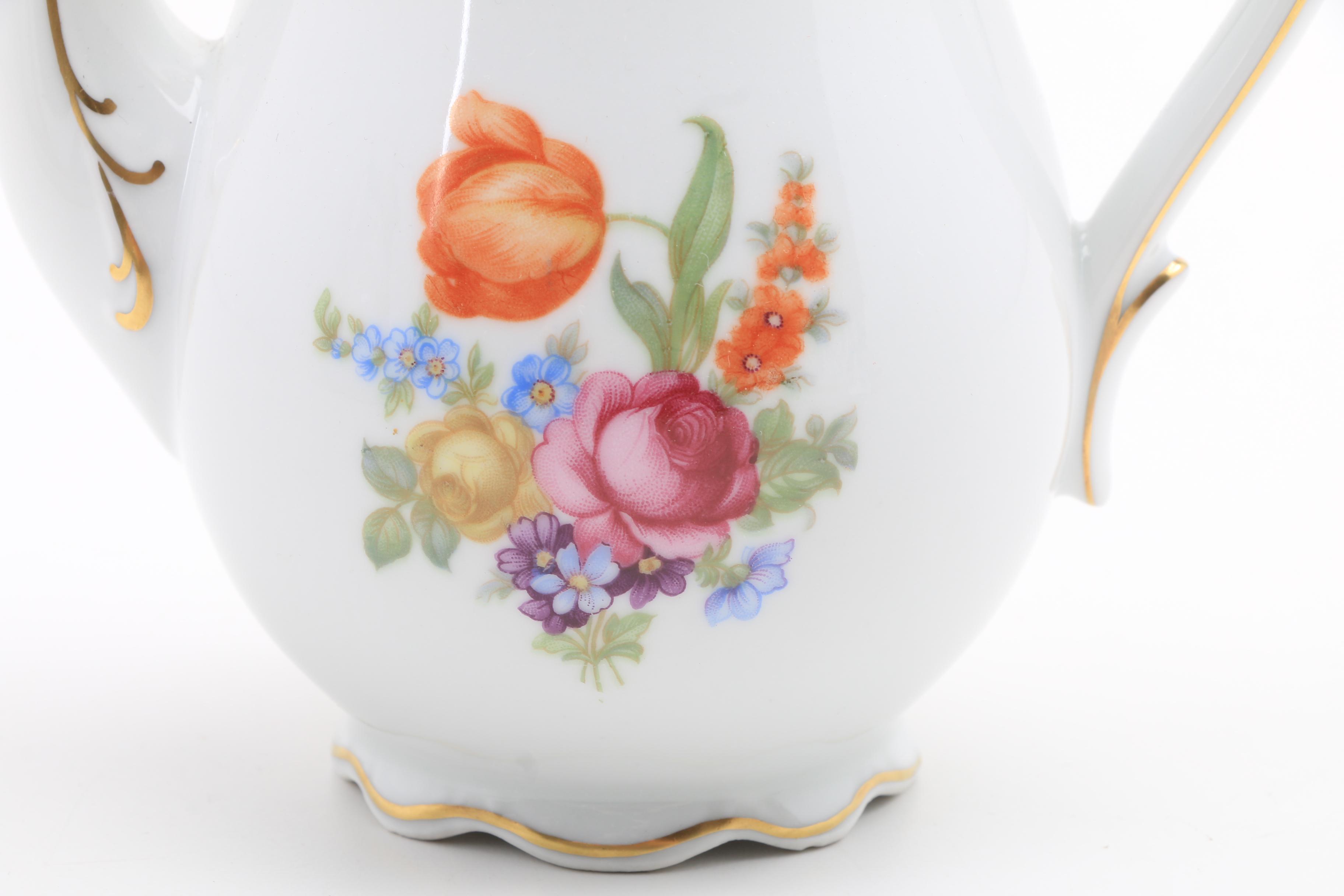 Schumann Bavarian Porcelain "Dresden Flowers" Tea Set