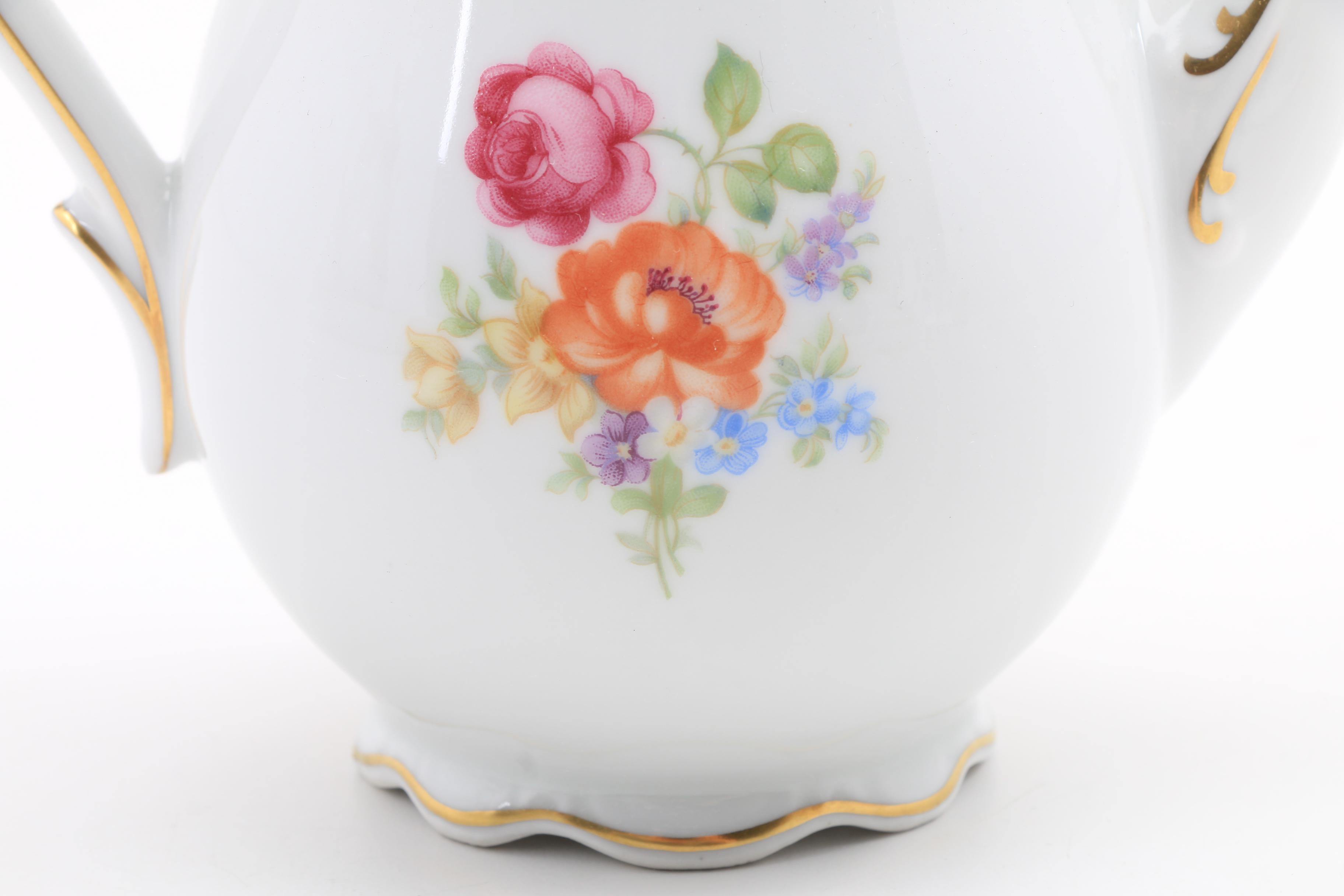 Schumann Bavarian Porcelain "Dresden Flowers" Tea Set