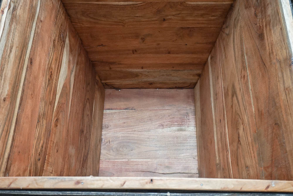 Pair of Wood and Metal Planters