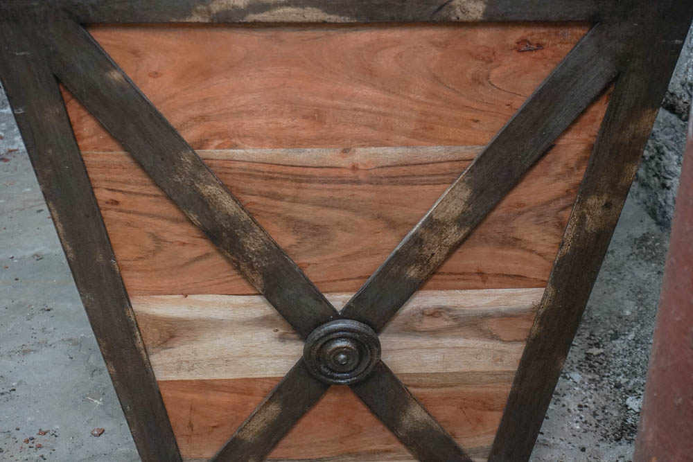 Pair of Wood and Metal Planters