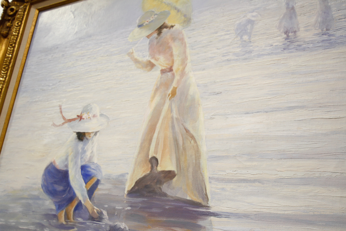 Claude Signed Contemporary Impressionistic Oil on Canvas