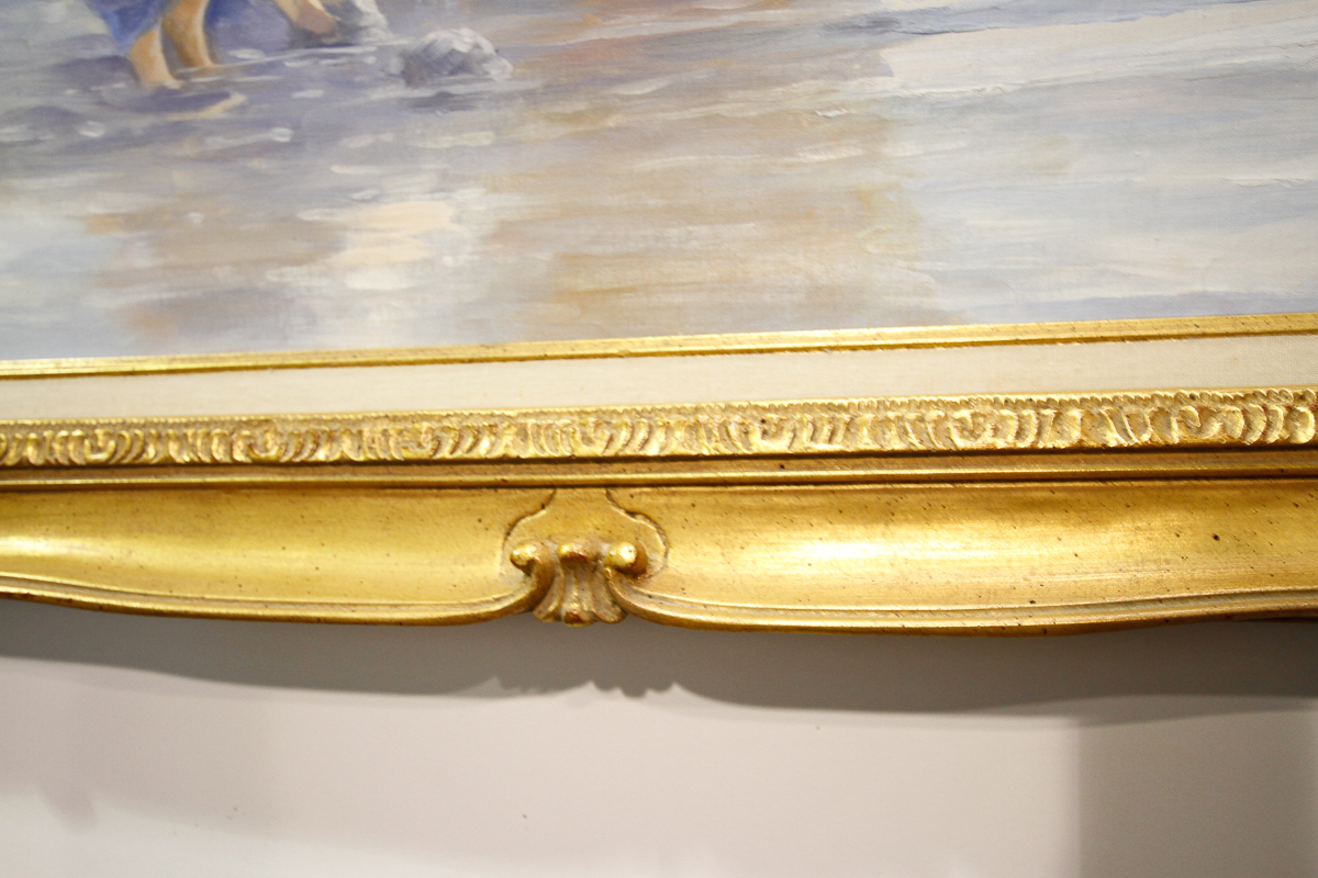 Claude Signed Contemporary Impressionistic Oil on Canvas