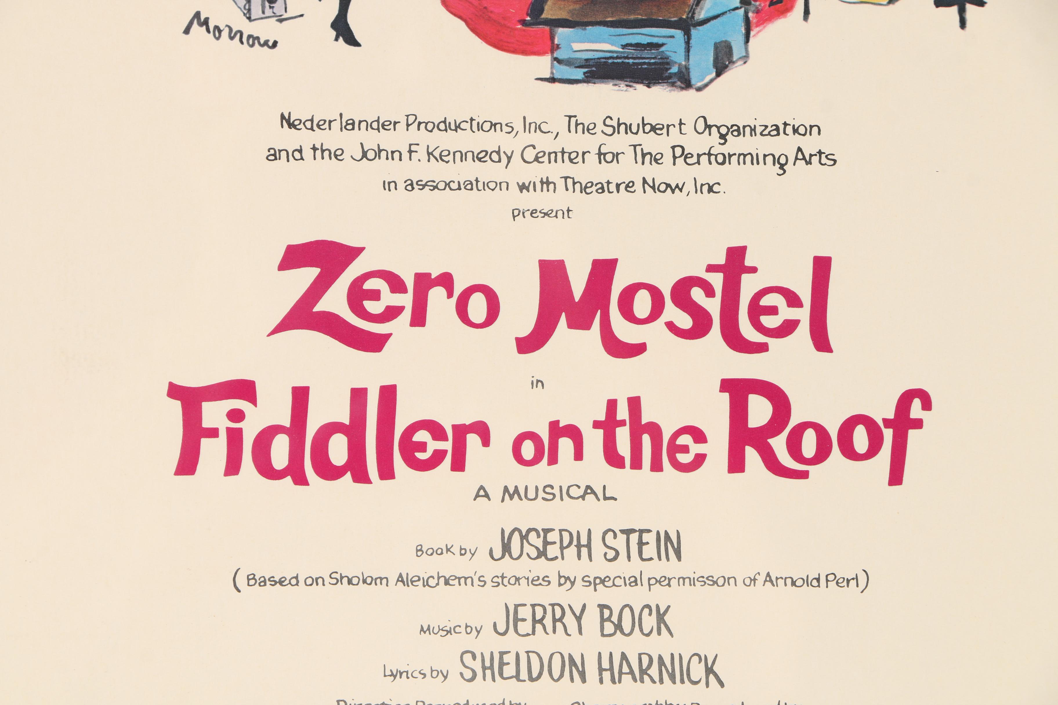 Broadway Poster for "Fiddler On The Roof" with Zero Mostel