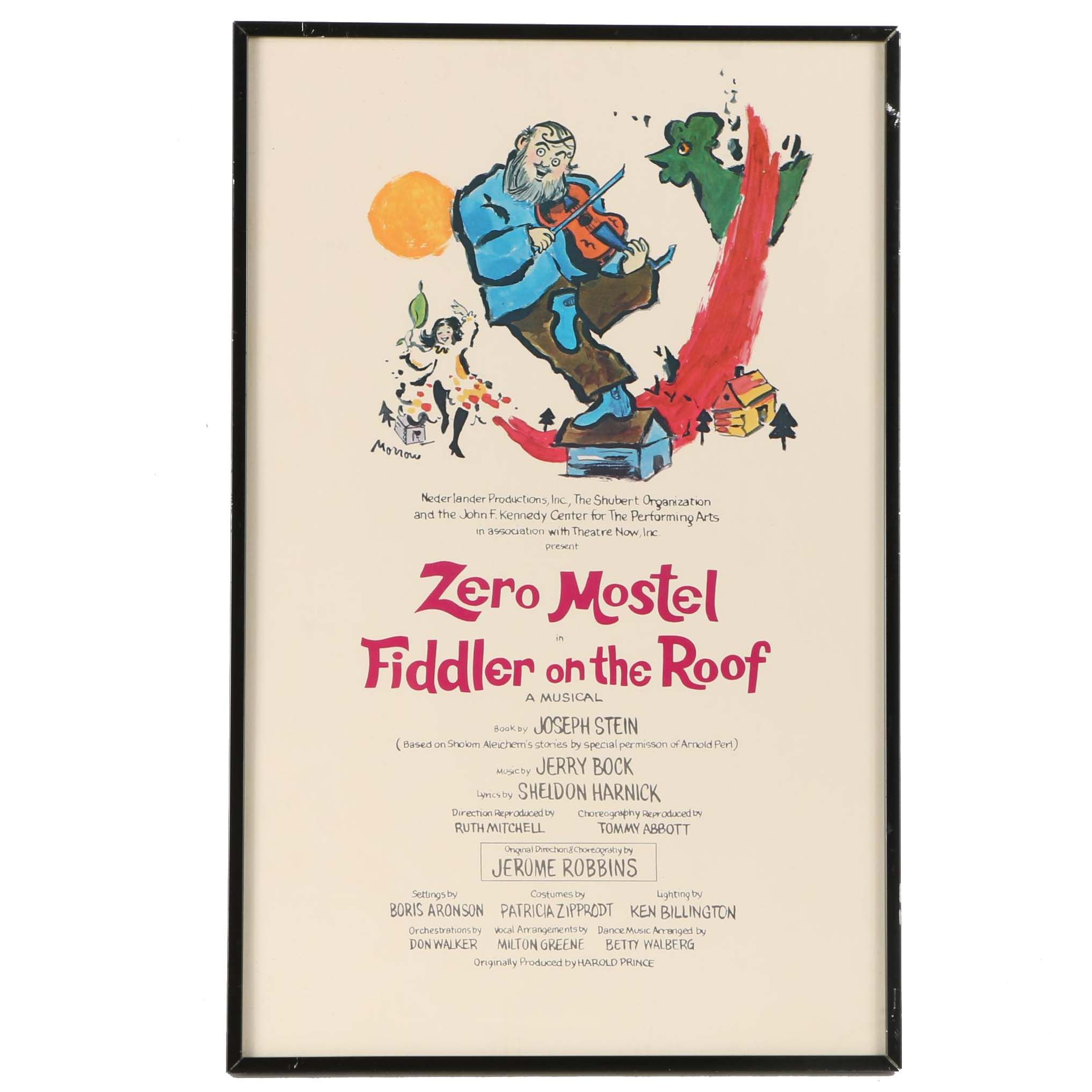Broadway Poster for "Fiddler On The Roof" with Zero Mostel