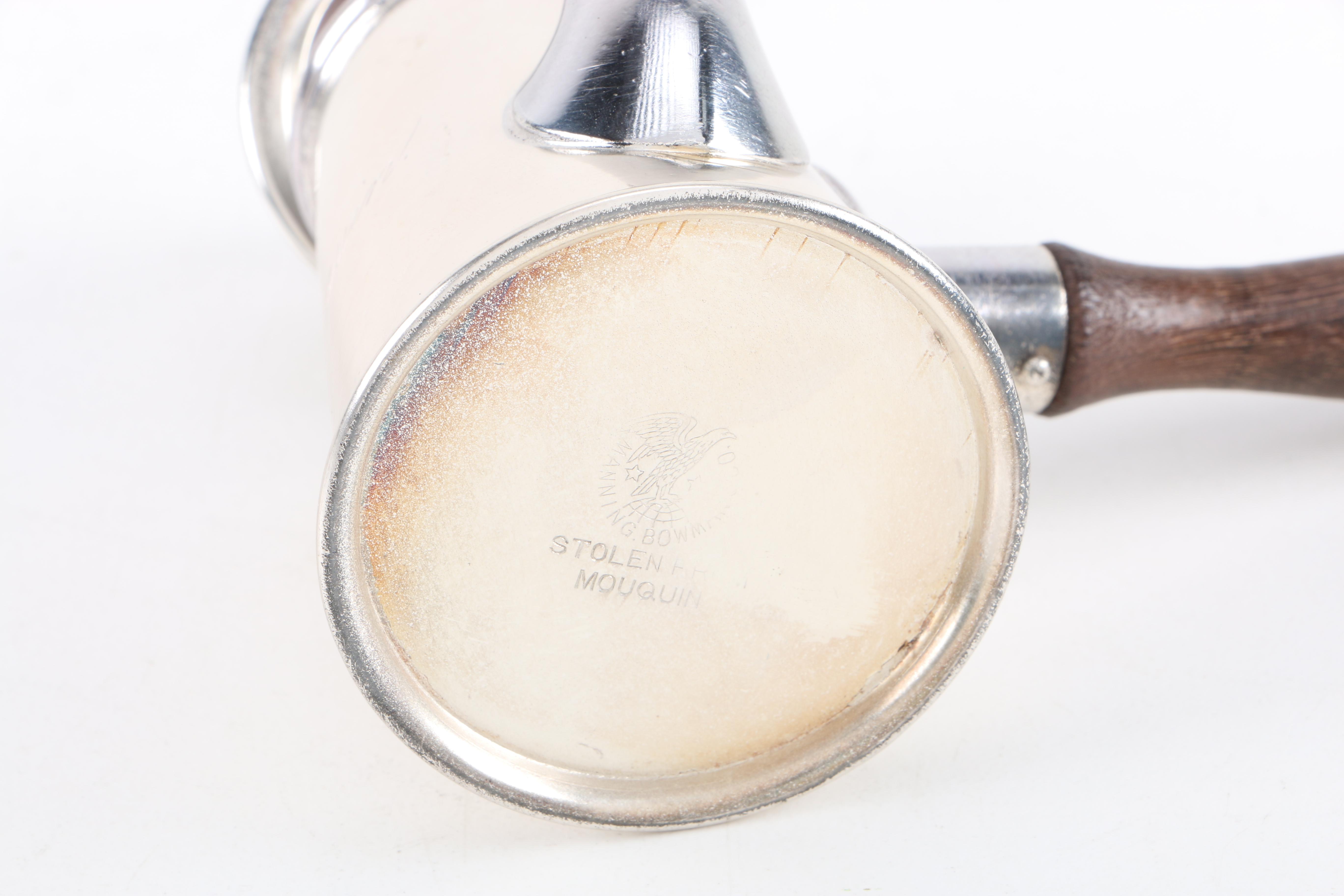 Manning, Bowman & Co. Silver Plate Chocolate Pot