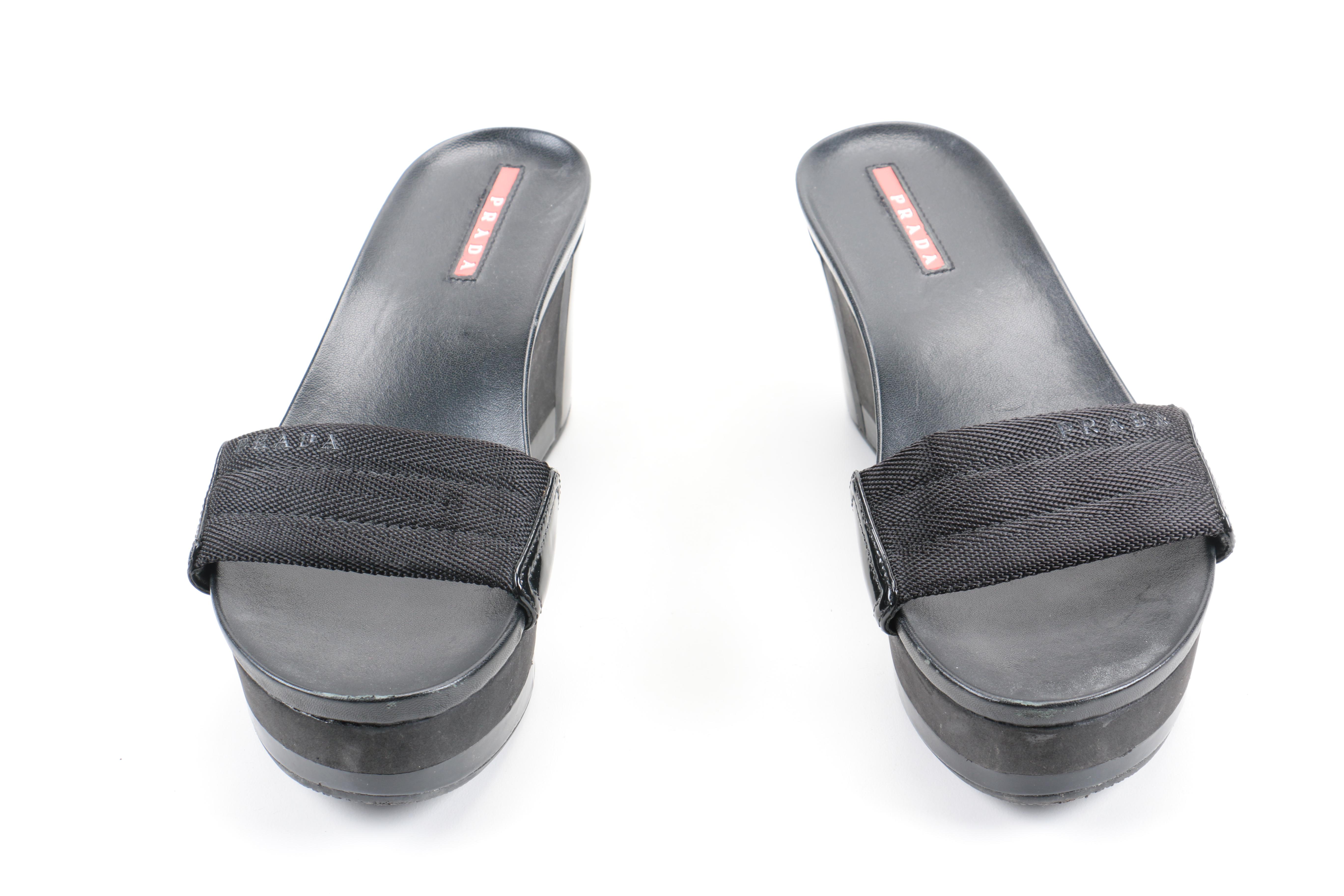 Prada Platform Slide Sandals