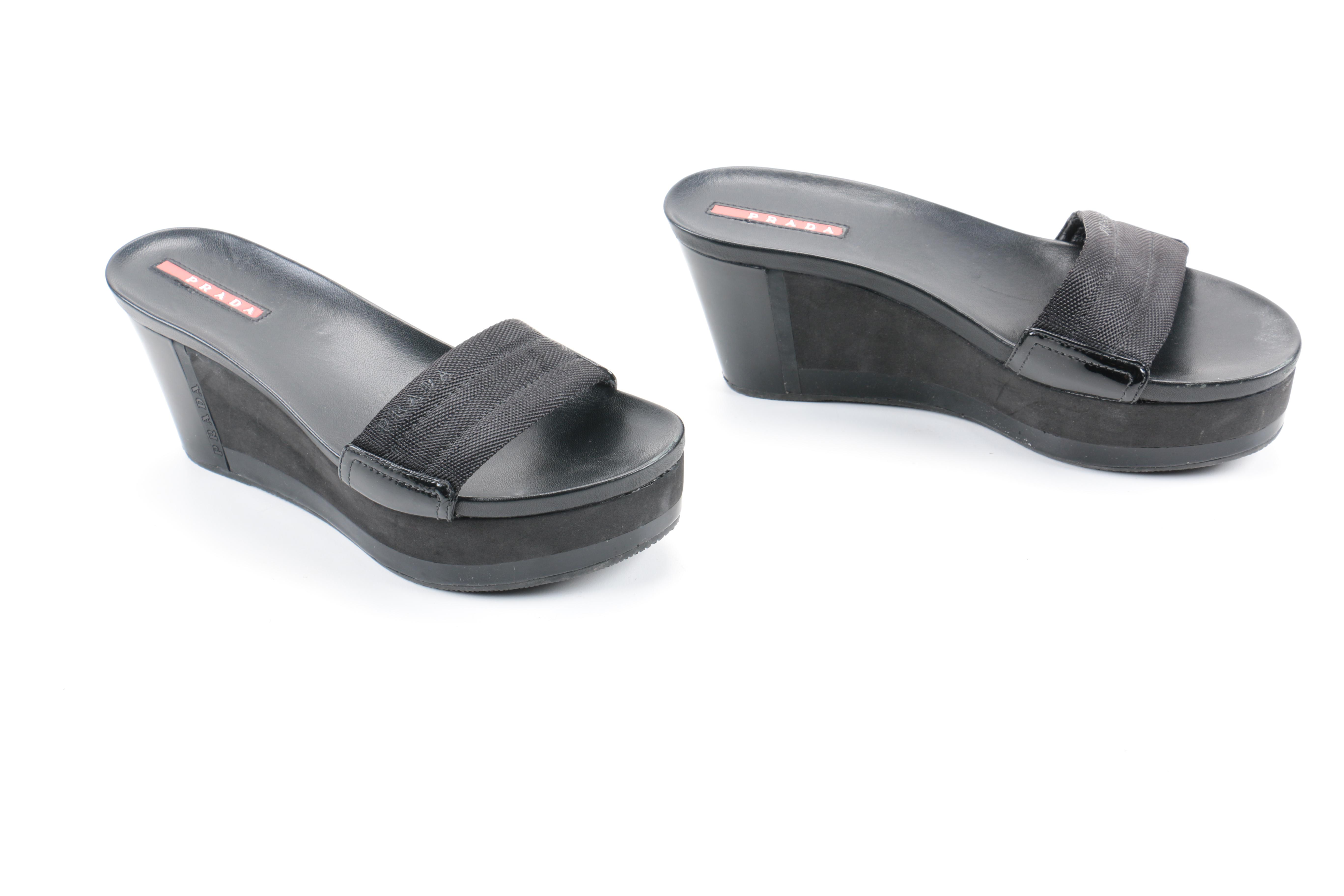 Prada Platform Slide Sandals