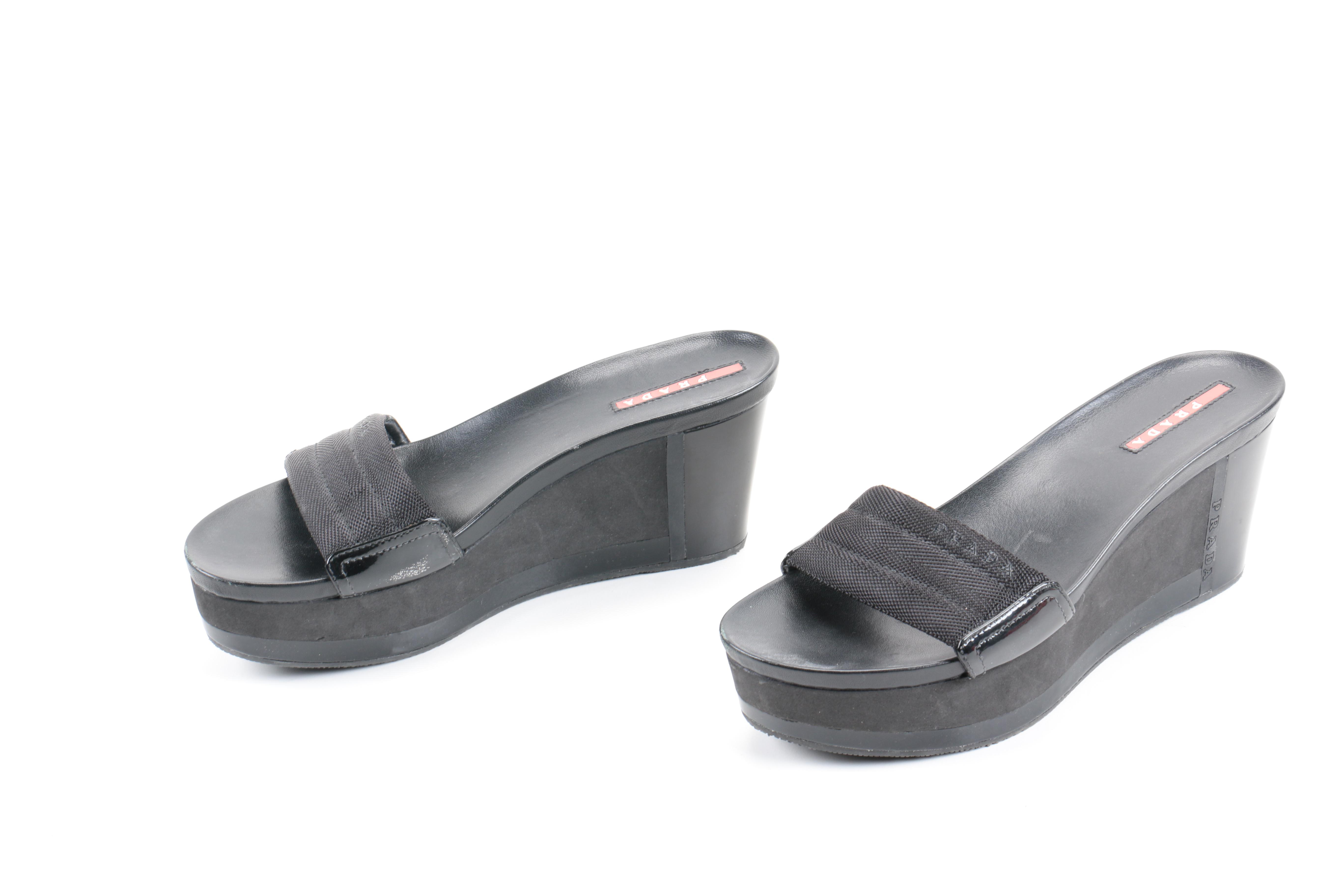 Prada Platform Slide Sandals