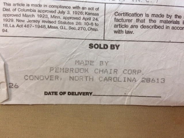 Queen Anne Style Wing Chair and Ottoman by Pembrook Chair Corporation