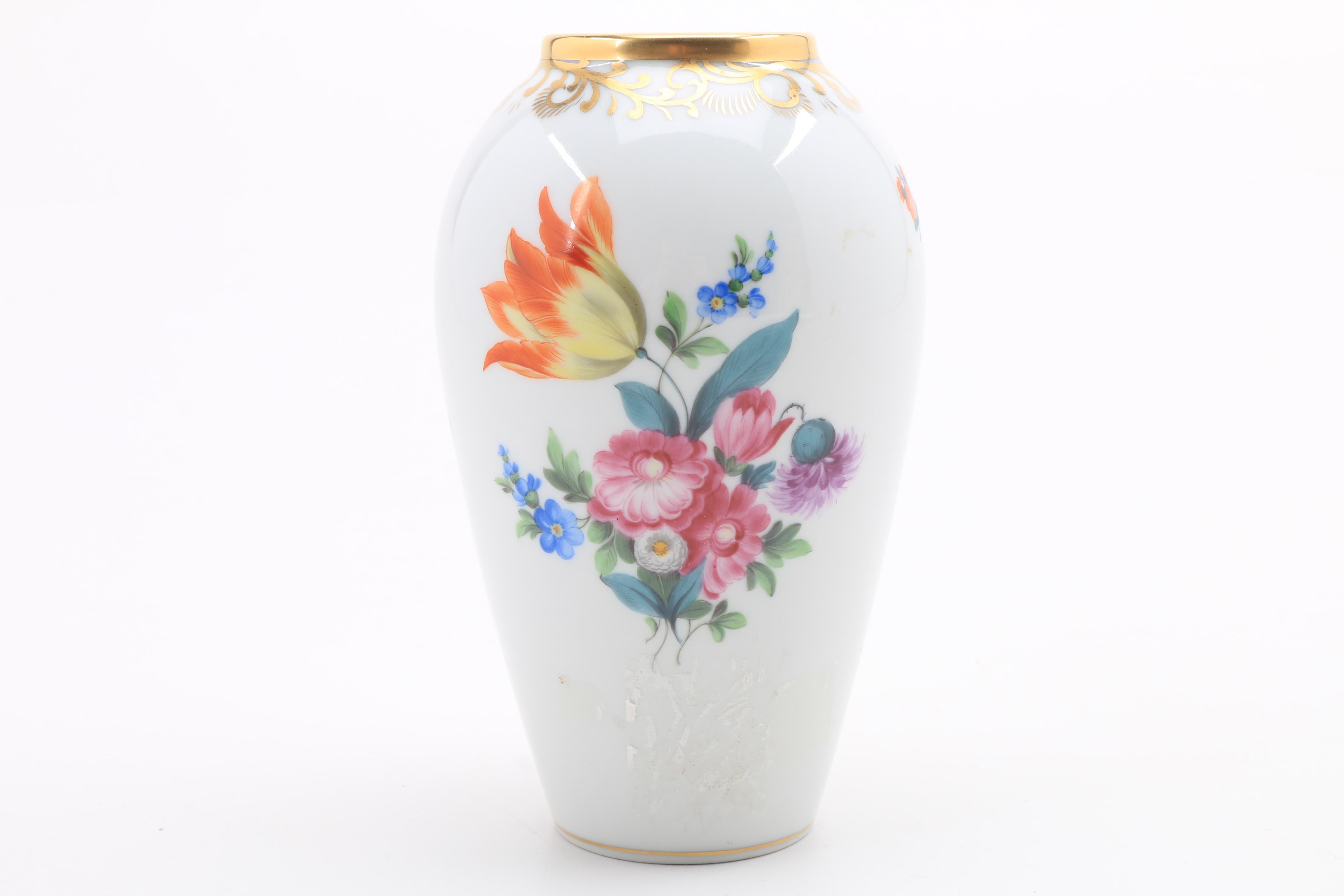 Herend Porcelain "Printemps" Tray, Vase and Cocoa Pot