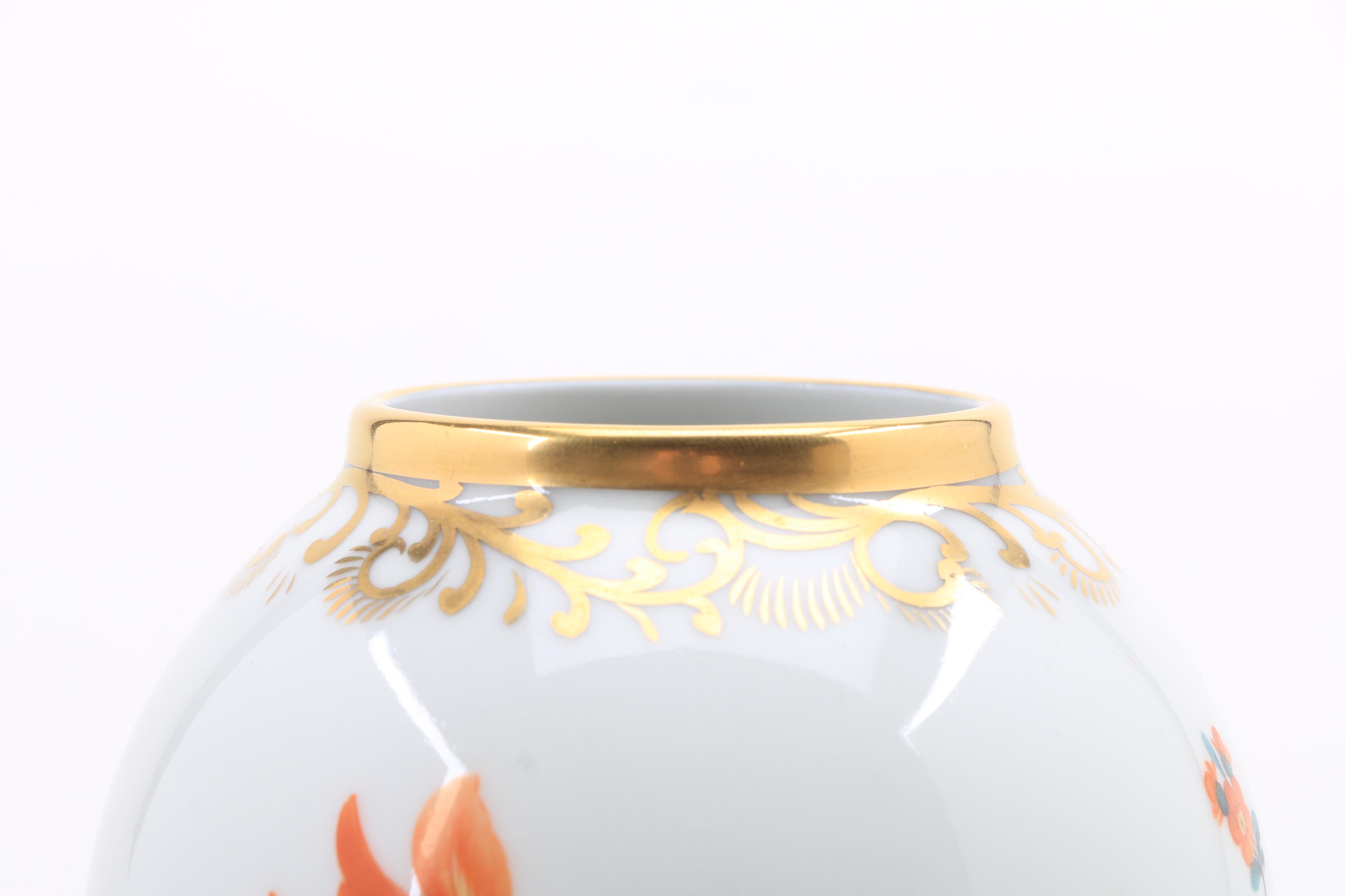 Herend Porcelain "Printemps" Tray, Vase and Cocoa Pot