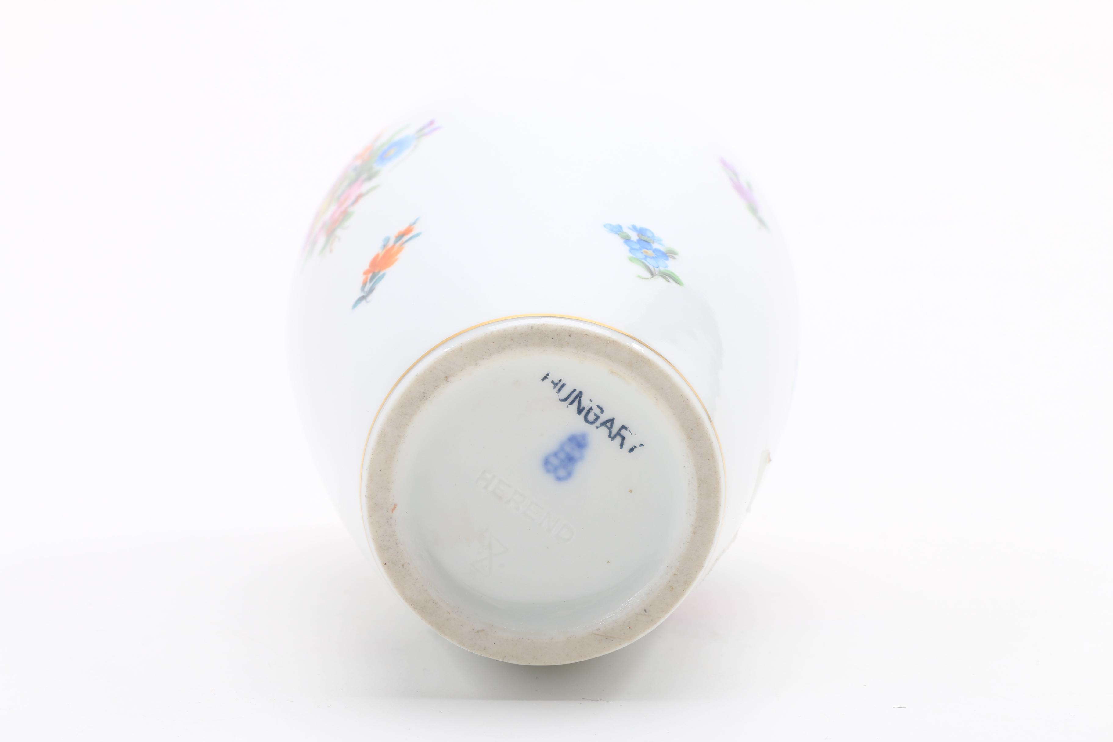 Herend Porcelain "Printemps" Tray, Vase and Cocoa Pot