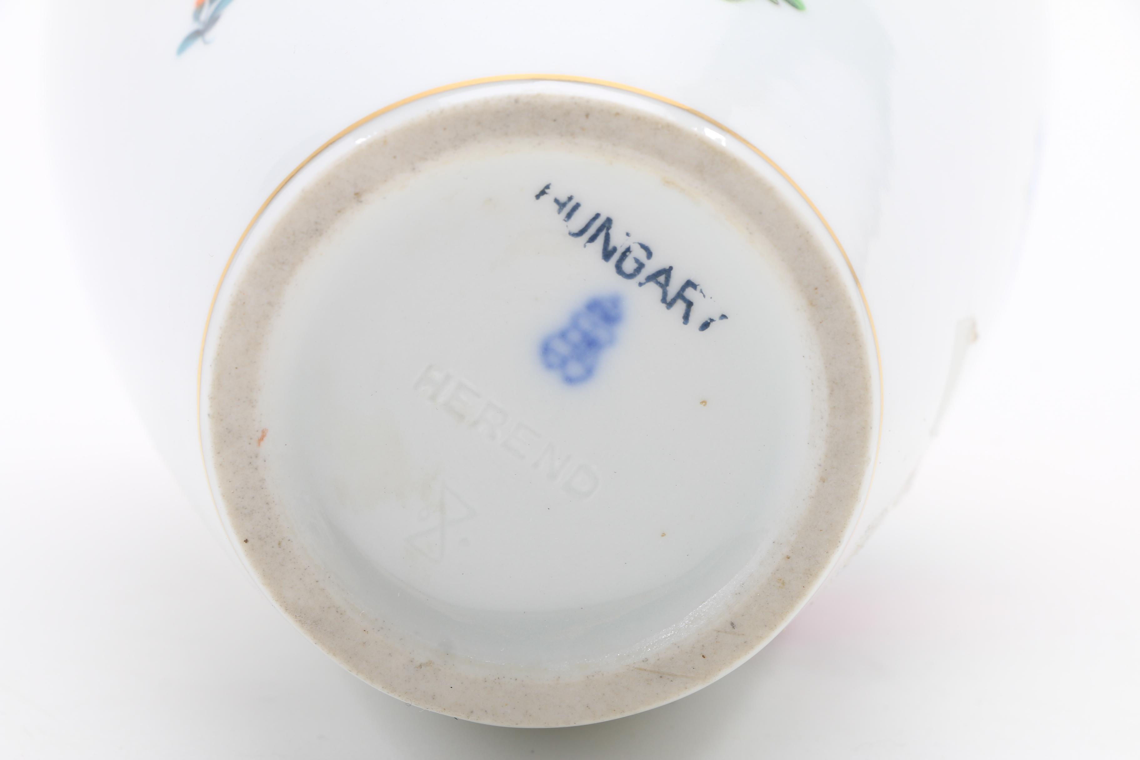 Herend Porcelain "Printemps" Tray, Vase and Cocoa Pot