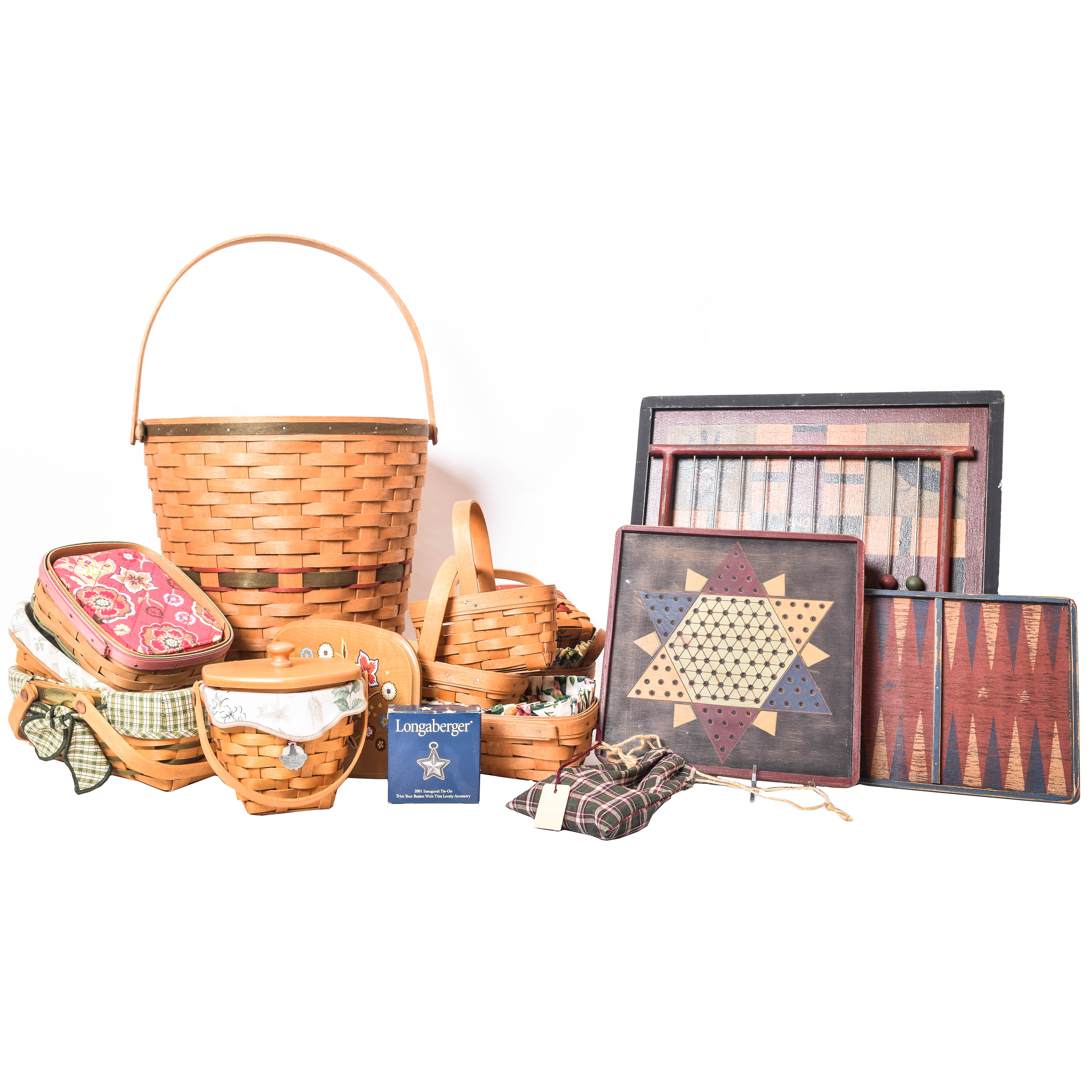 Longaberger Baskets and Folk Art Style Board Games