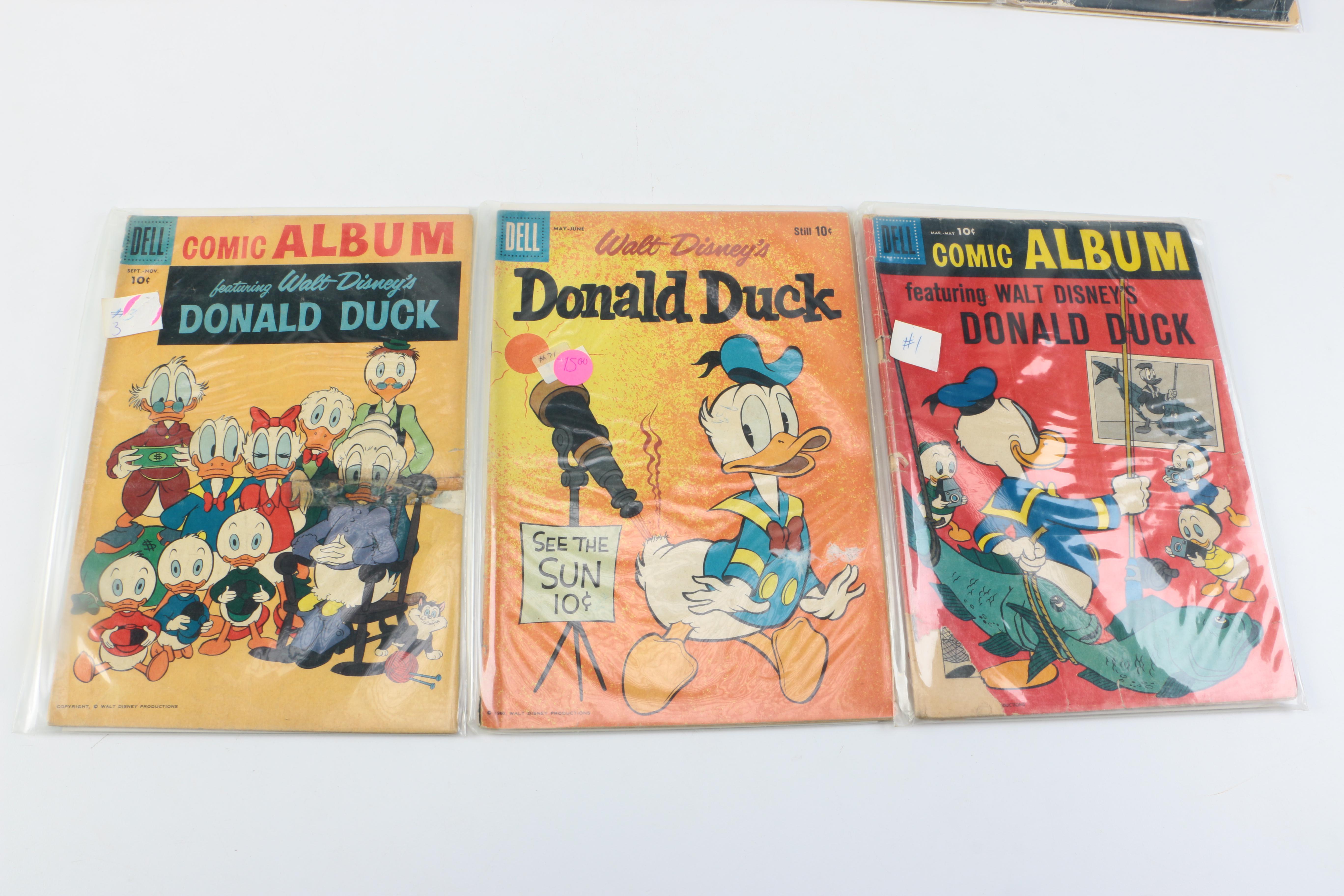 1950s–1960s Donald Duck Comics Including Carl Barks "See the Sun 10¢" Cover Illustration