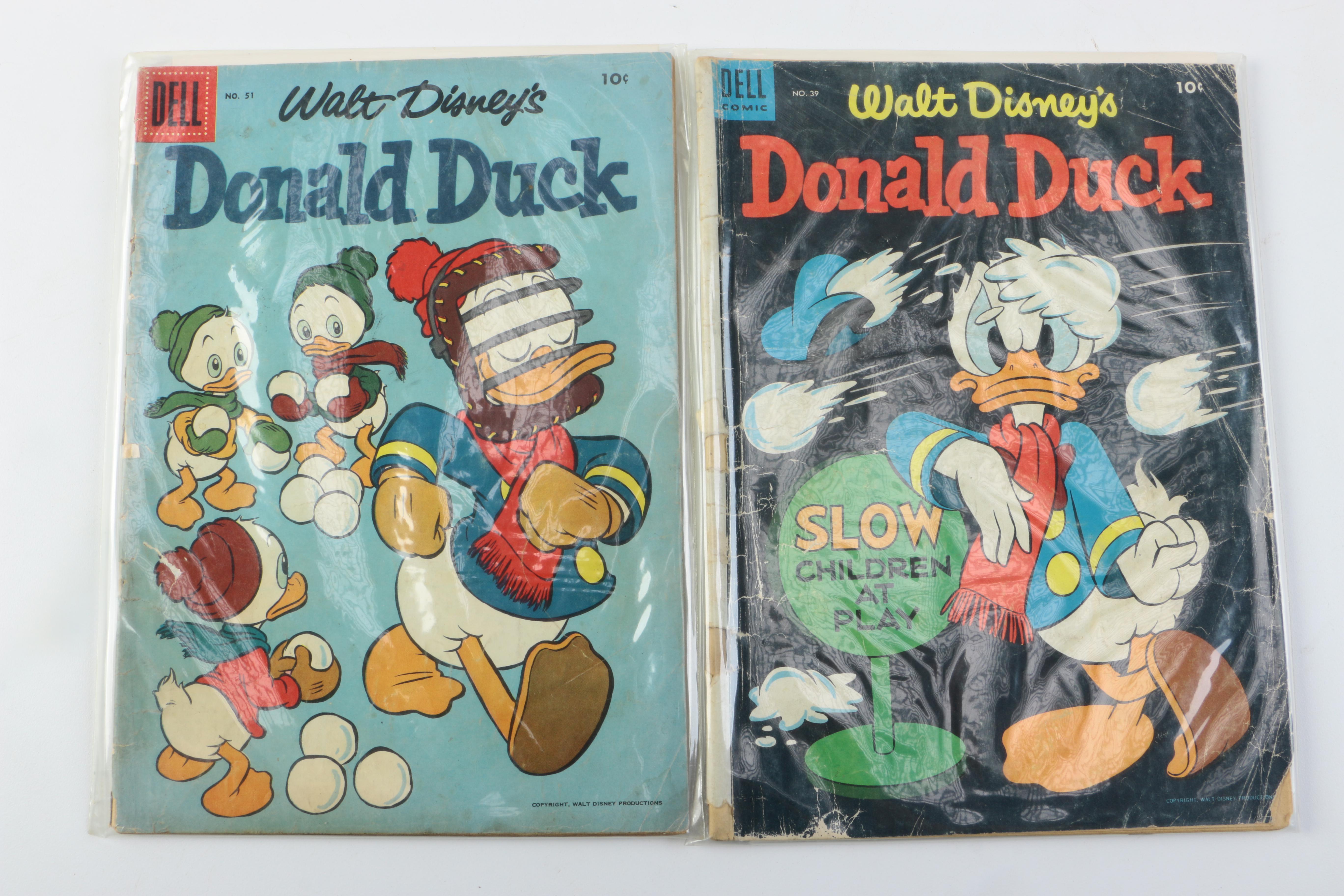 1950s–1960s Donald Duck Comics Including Carl Barks "See the Sun 10¢" Cover Illustration