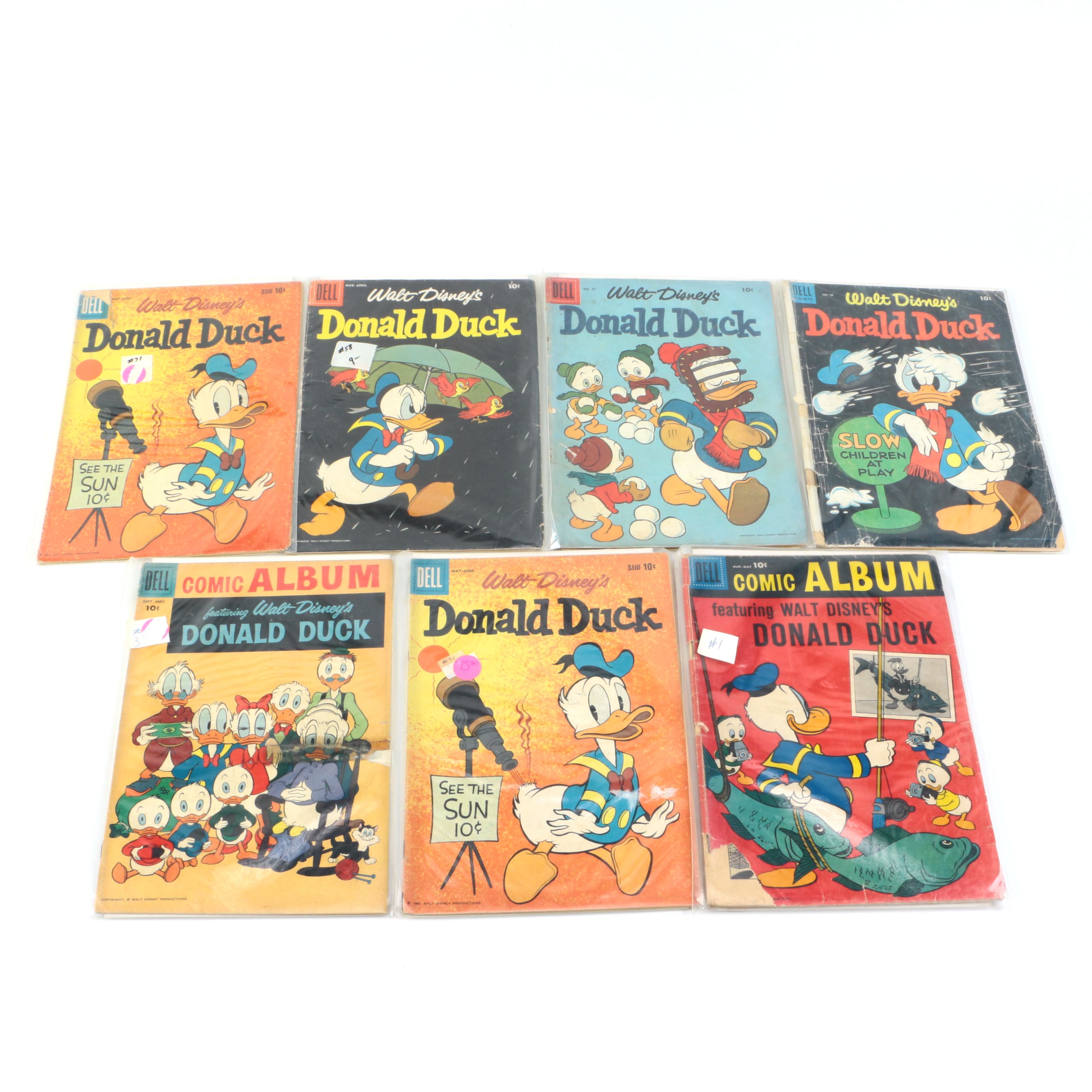 1950s–1960s Donald Duck Comics Including Carl Barks "See the Sun 10¢" Cover Illustration