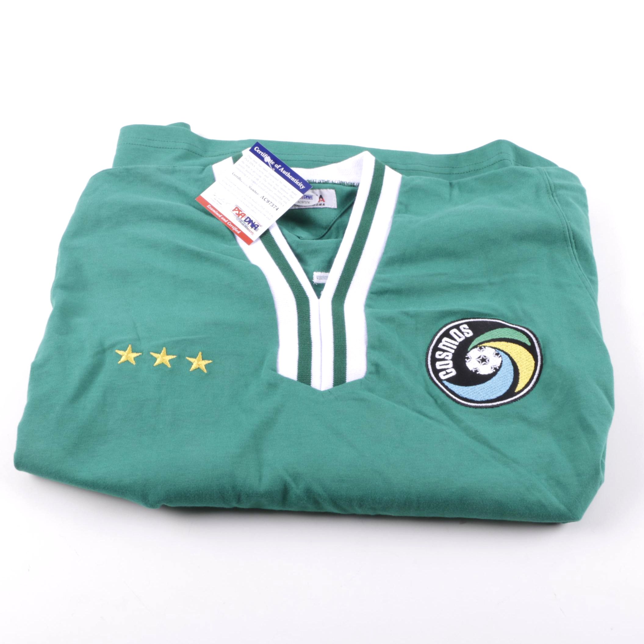 Vintage Pele Signed New York Cosmos Jersey