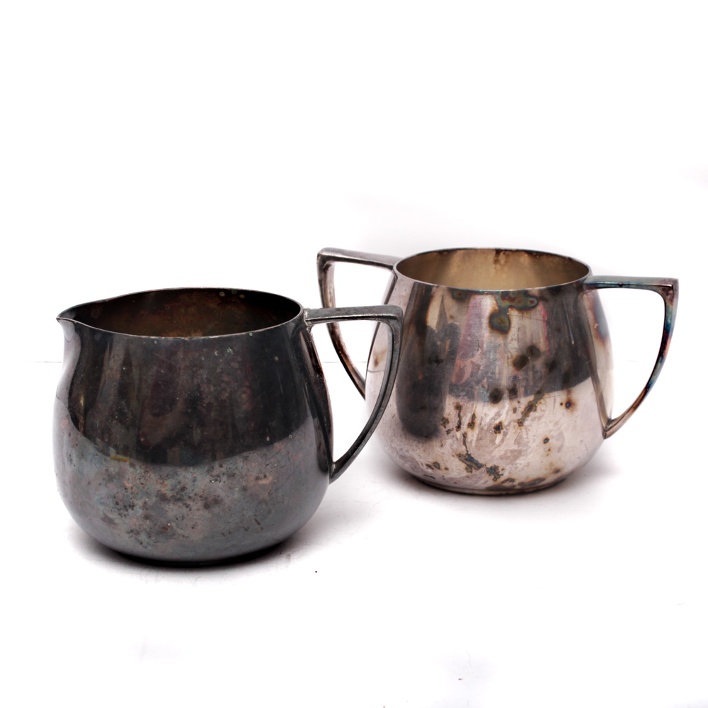 Vintage Plated Silver Sugar and Creamer