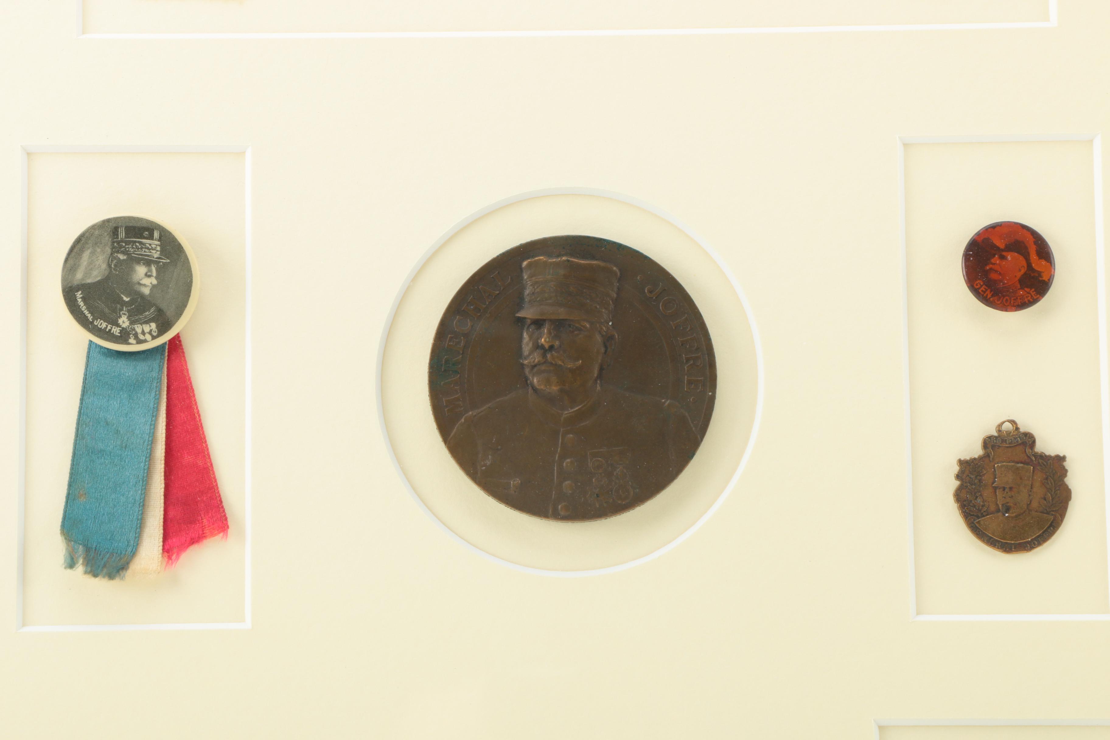 Collection of Joseph Marhsal Joffre Stamps and Medals