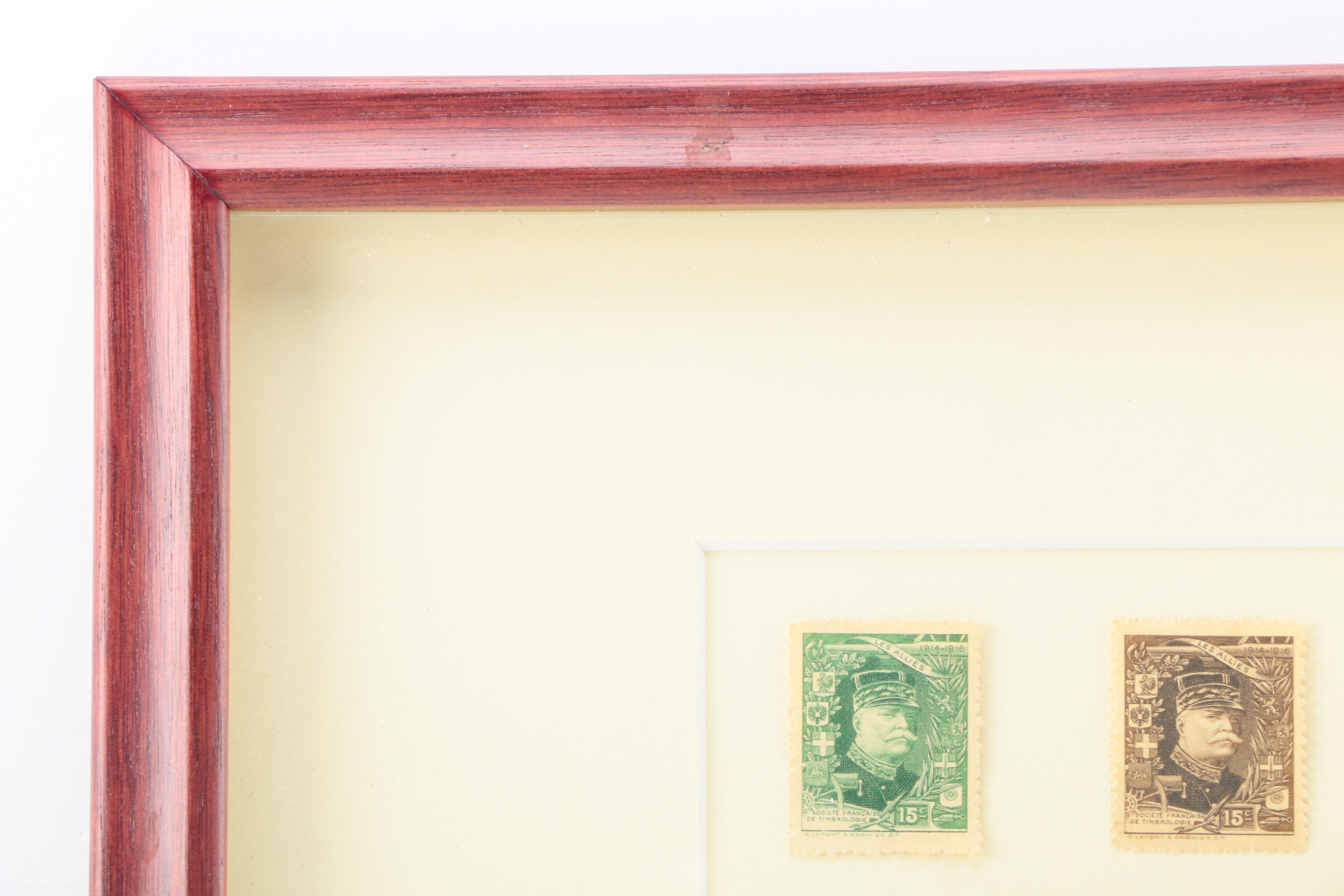 Collection of Joseph Marhsal Joffre Stamps and Medals