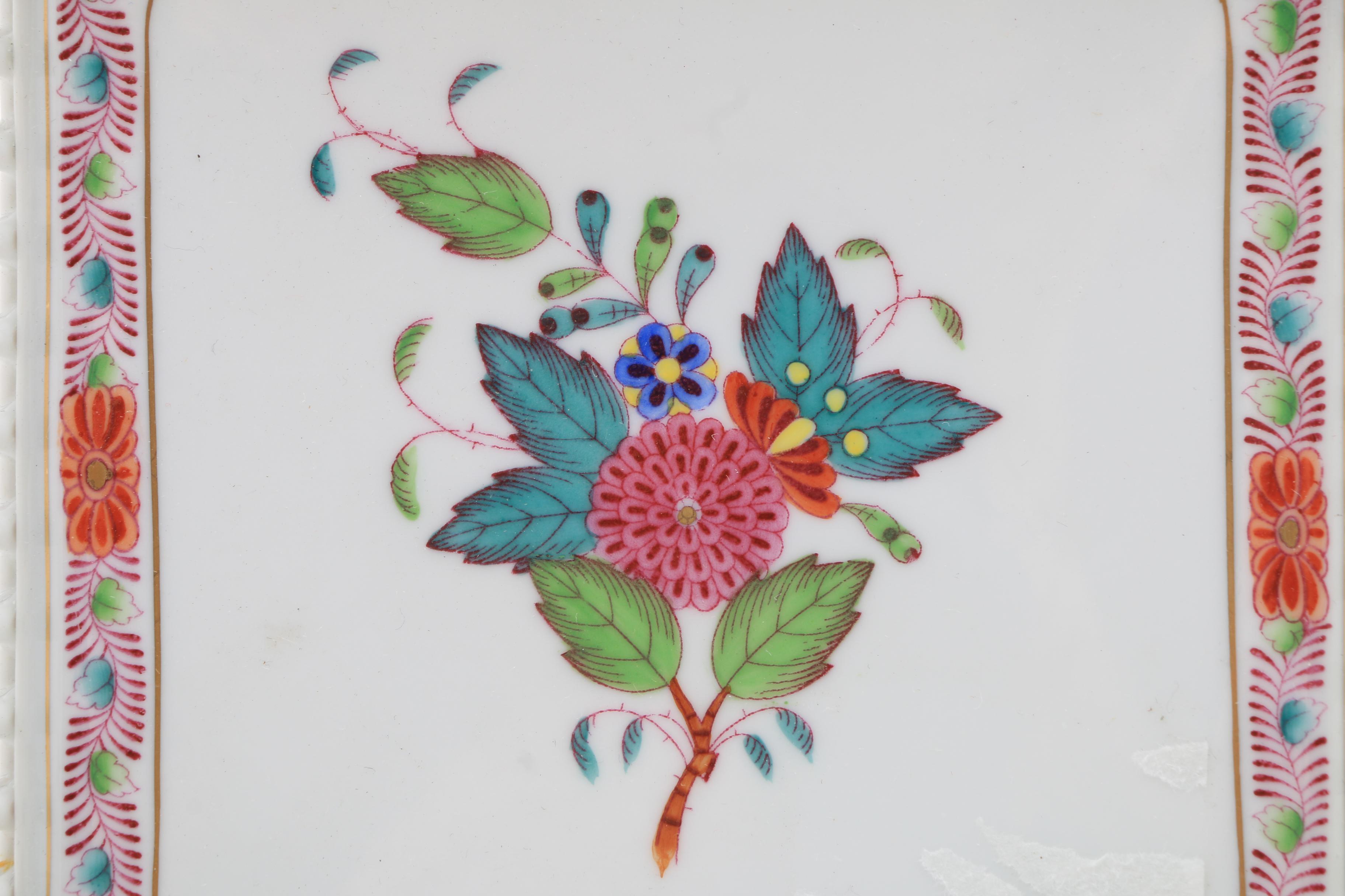 Assorted  Small Herend Dishes, Plates, Urns, and Baskets