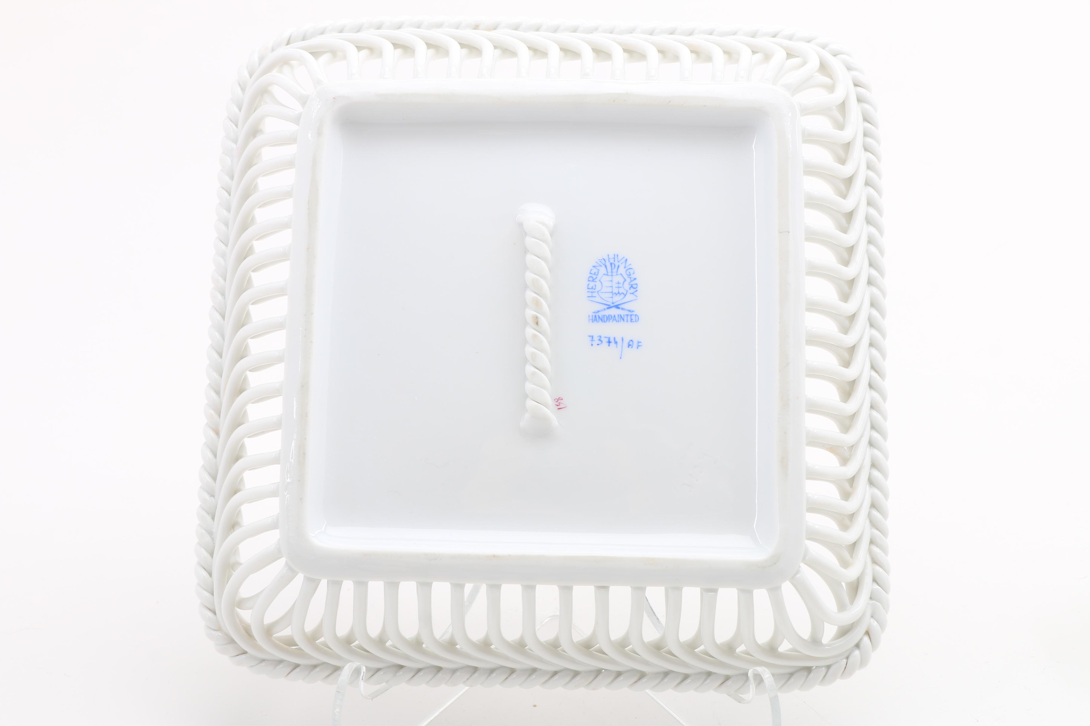 Assorted  Small Herend Dishes, Plates, Urns, and Baskets