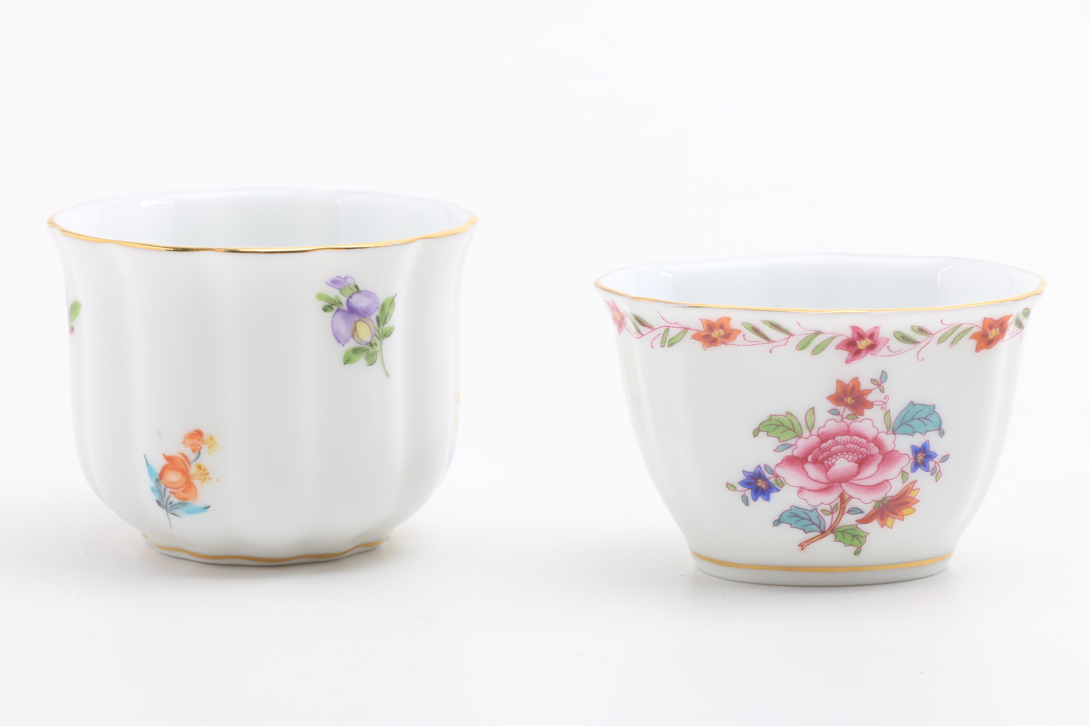 Assorted  Small Herend Dishes, Plates, Urns, and Baskets