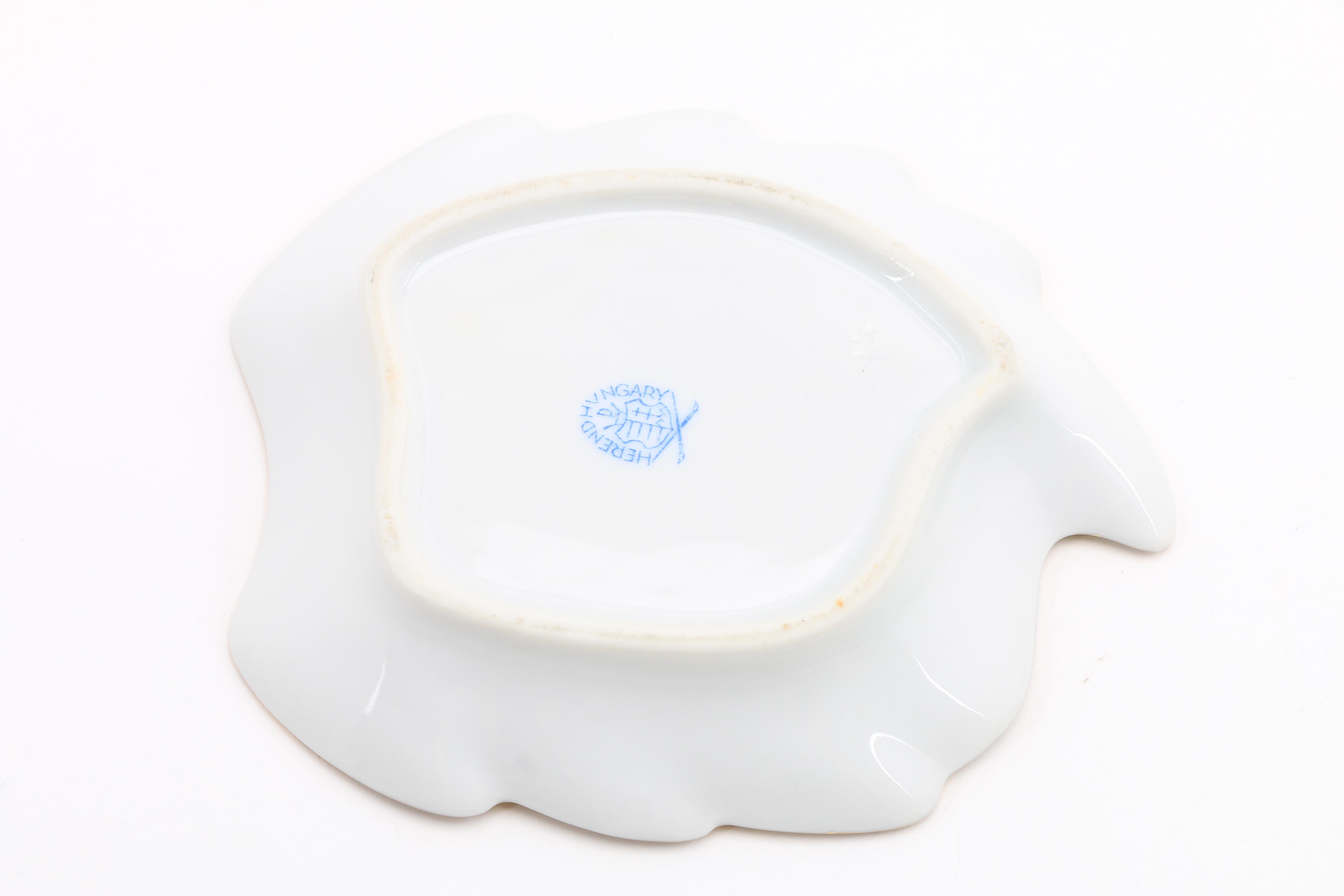 Assorted  Small Herend Dishes, Plates, Urns, and Baskets