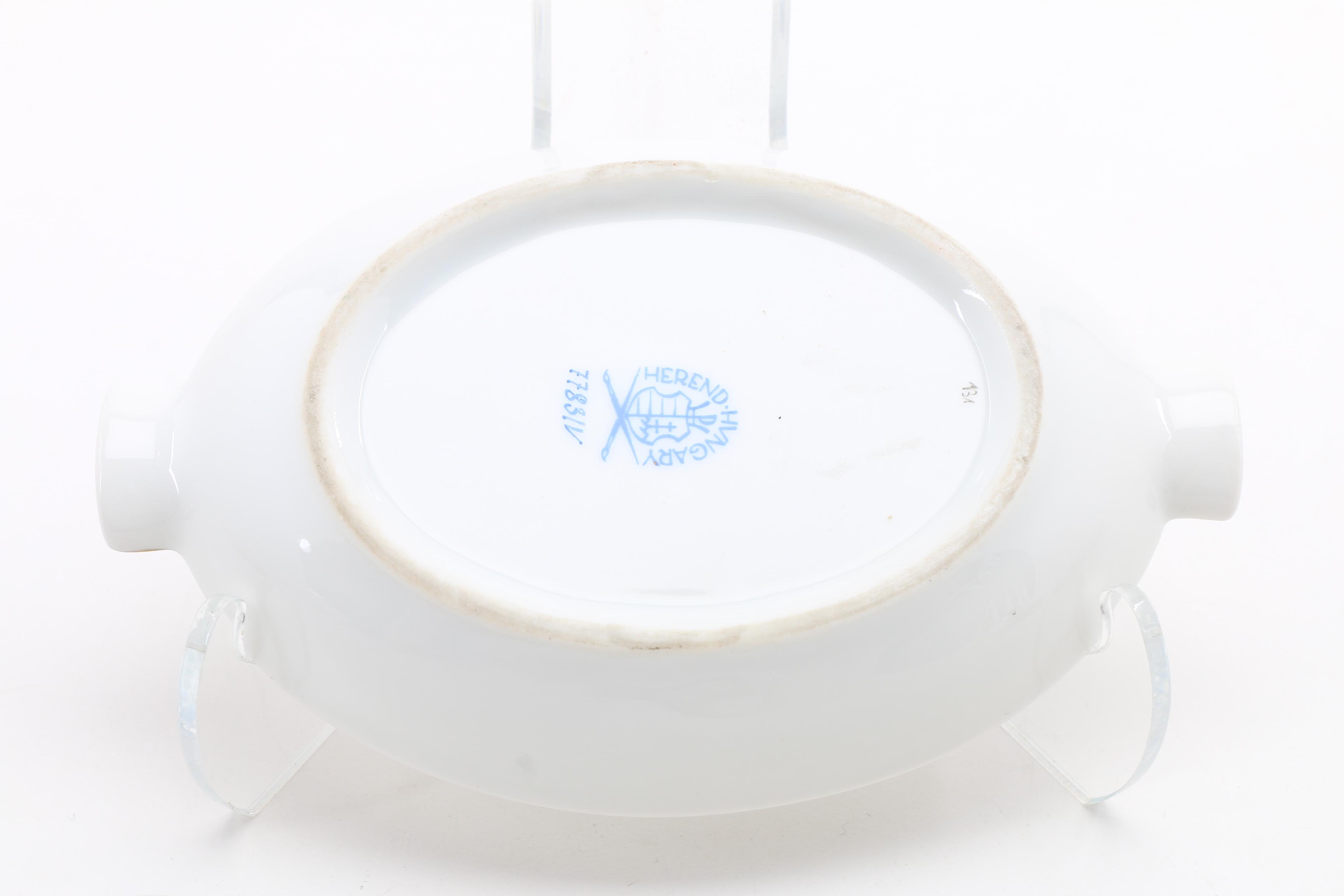 Assorted  Small Herend Dishes, Plates, Urns, and Baskets