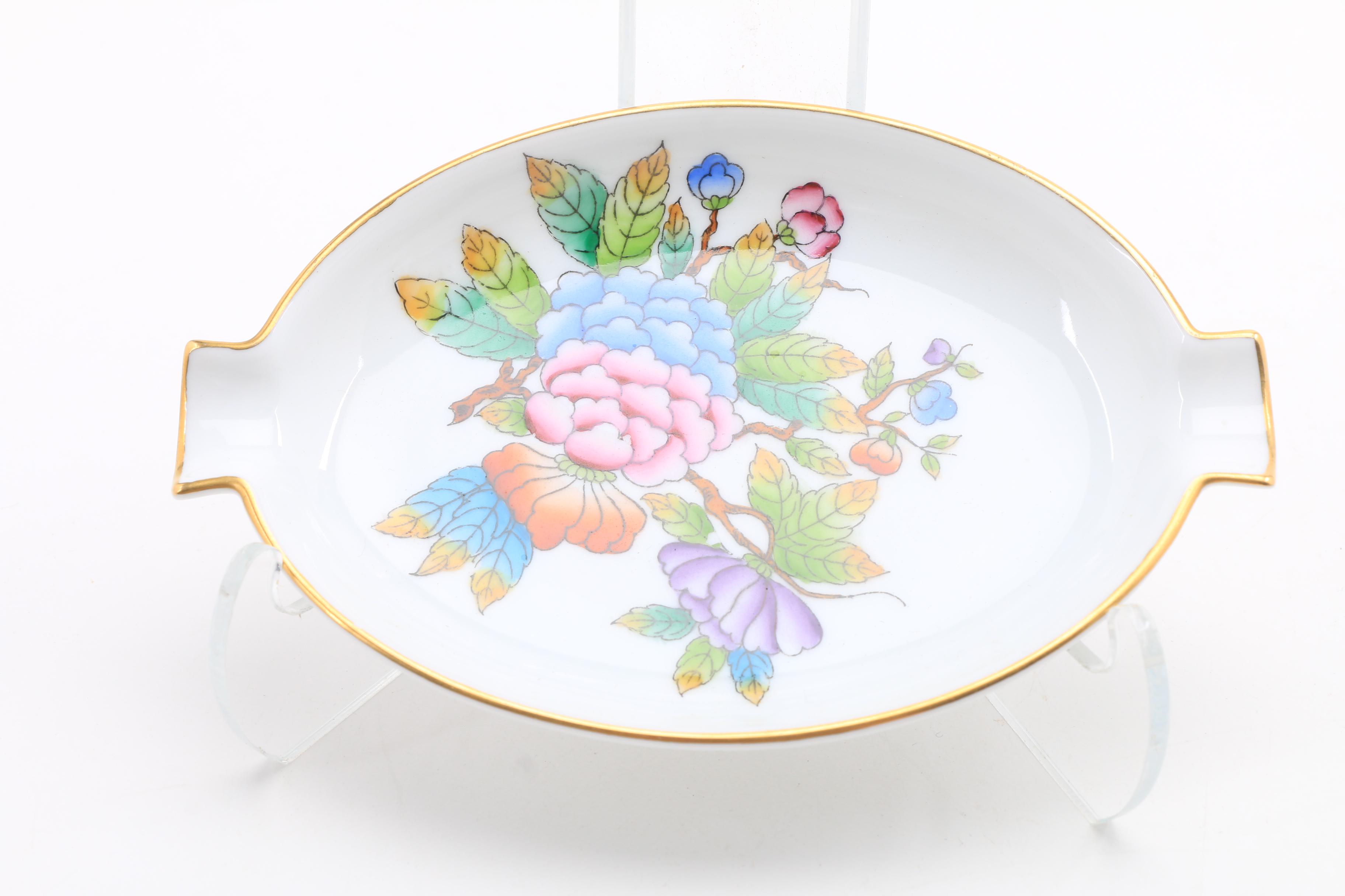 Assorted  Small Herend Dishes, Plates, Urns, and Baskets