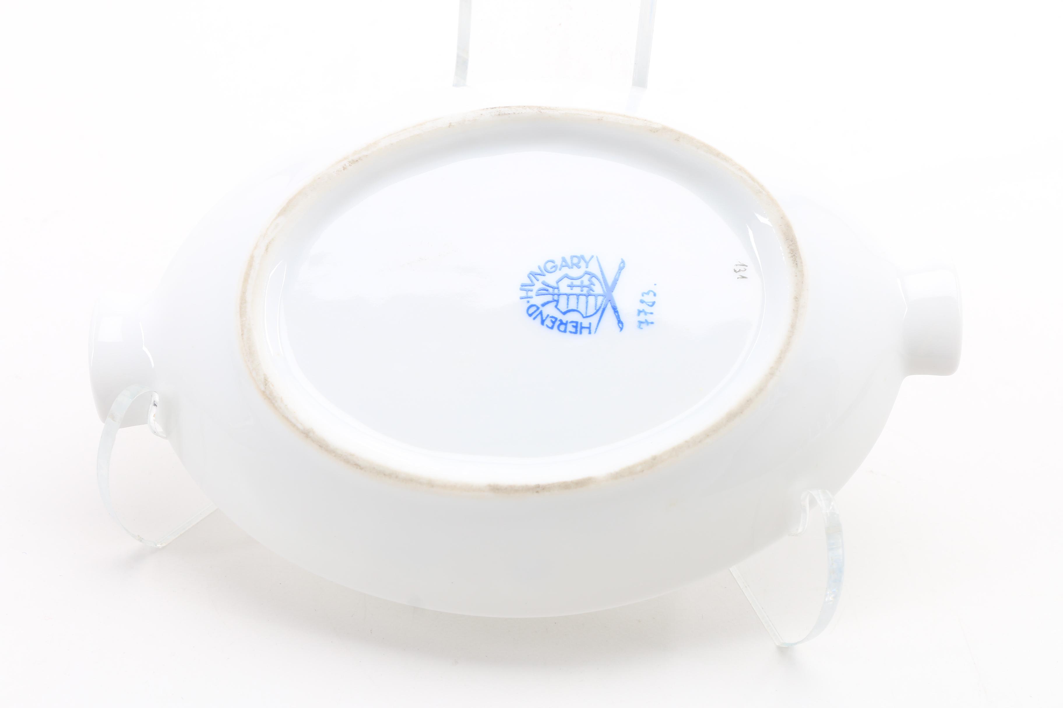 Assorted  Small Herend Dishes, Plates, Urns, and Baskets