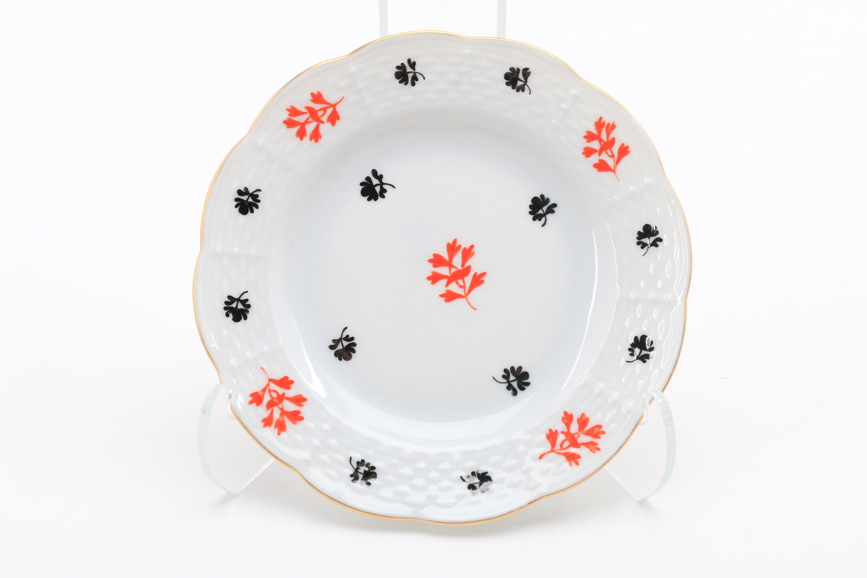 Assorted  Small Herend Dishes, Plates, Urns, and Baskets