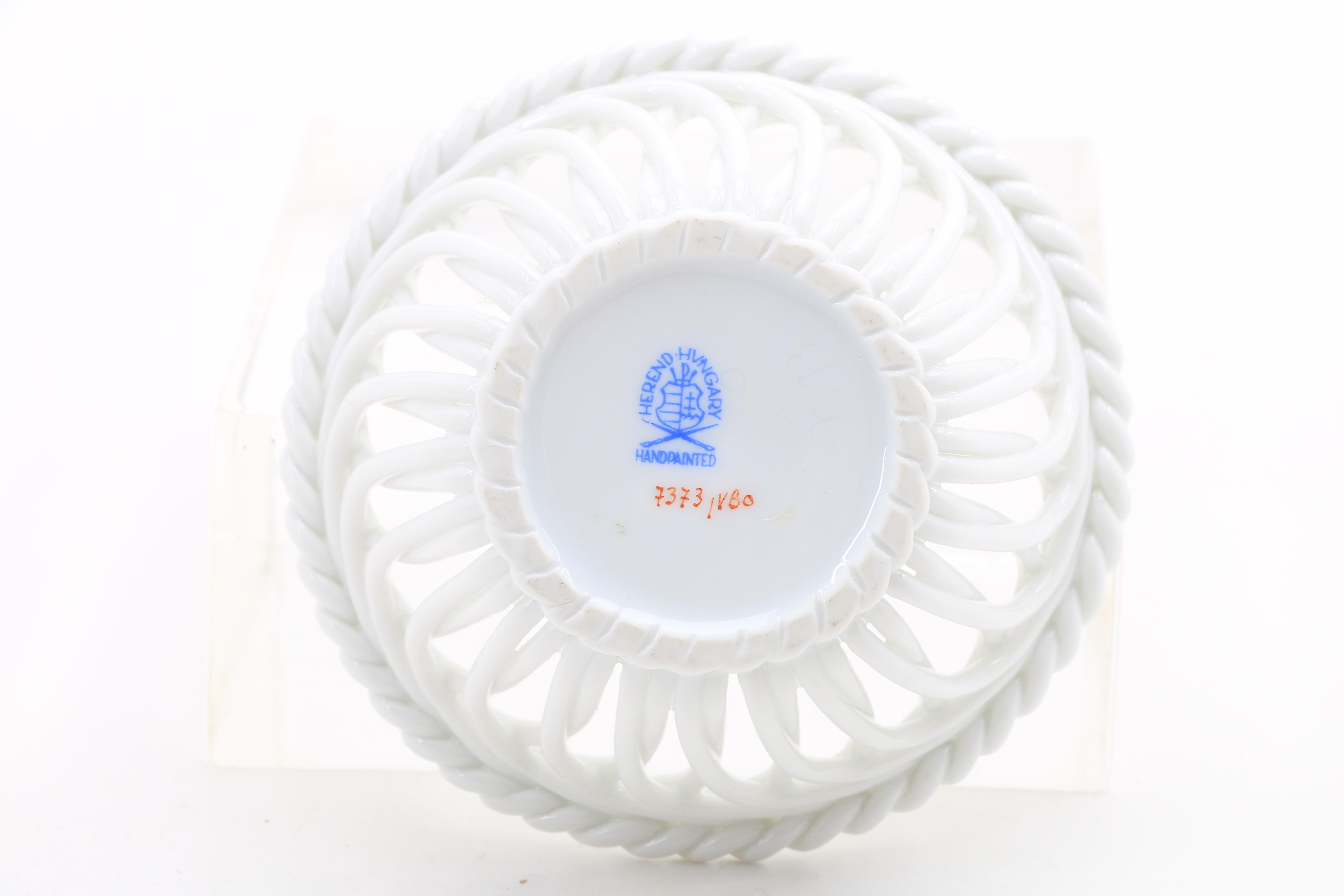 Assorted  Small Herend Dishes, Plates, Urns, and Baskets